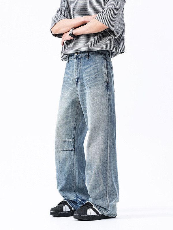 Japanese Brand Men's high school street whisker loose jeans Size US 32 / EU 48 - 5 Thumbnail