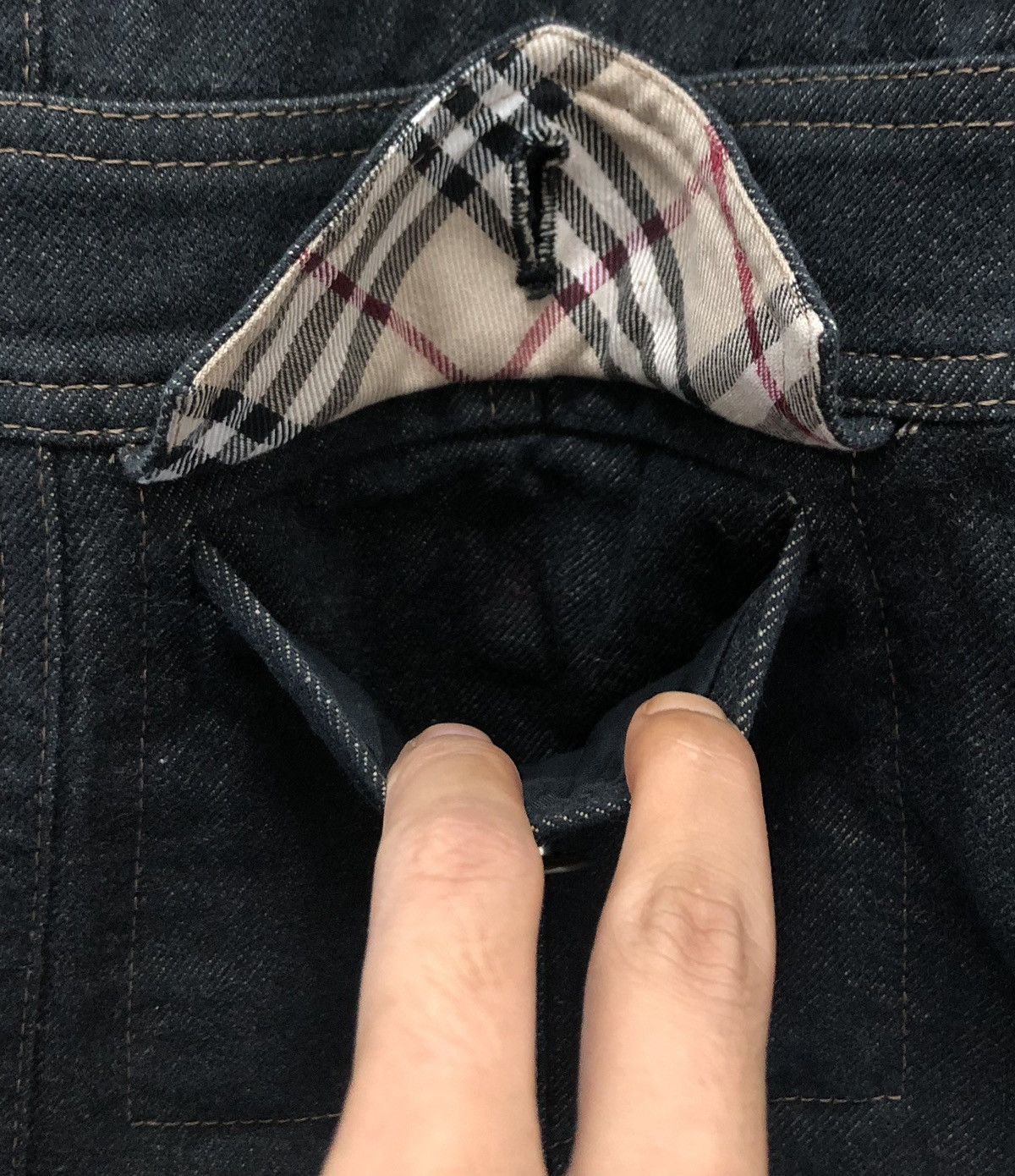Burberry × Vintage Burberry London Women's Black Denim Jacket Size US M / EU 48-50 / 2 - 8 Thumbnail