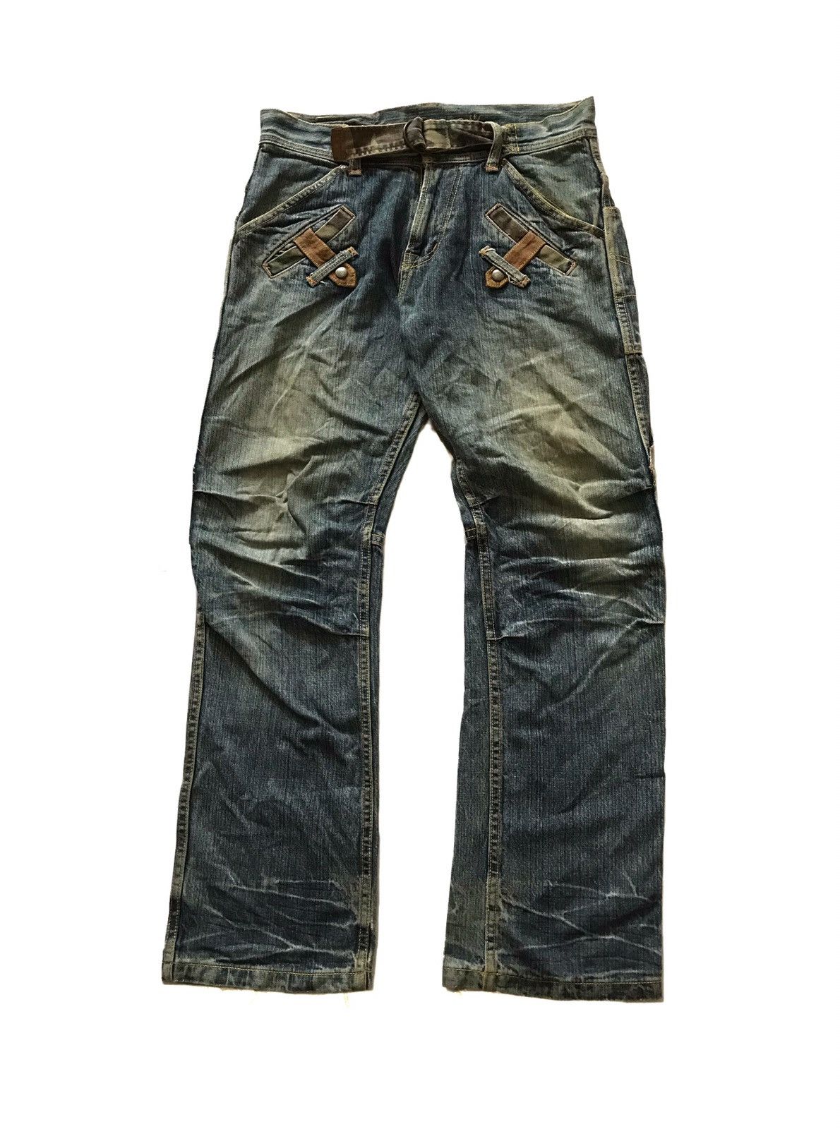 14th Addiction × Japanese Brand × KMRii JAPANESE BRAND SACRIFICE WORKERS PATCHWORK JEANS Size US 31 - 1 Thumbnail