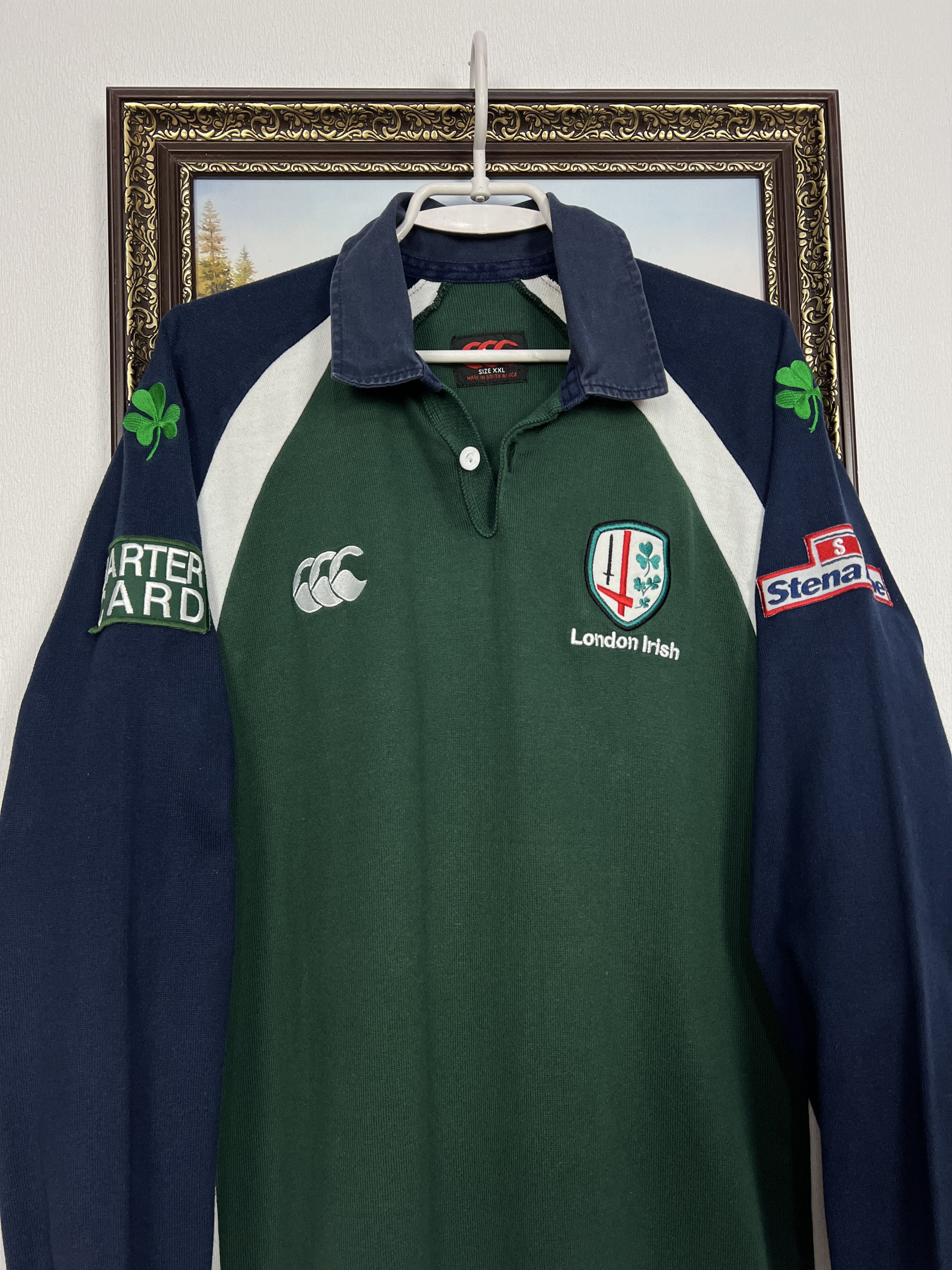Canterbury of New Zealand Vintage London Irish Rugby Union Long Sleeve Jersey Trikot Size US XXL / EU 58 / 5 - 2 Thumbnail