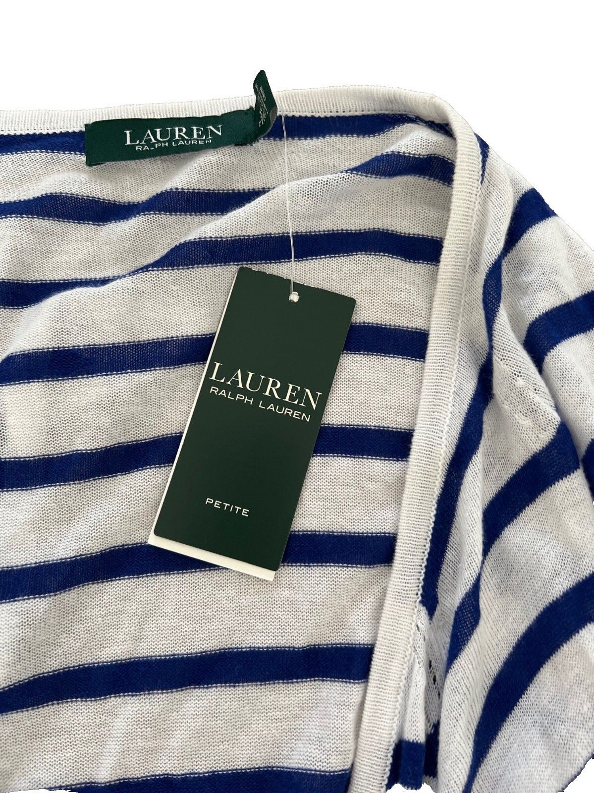 Polo Ralph Lauren LAUREN Ralph Lauren Petite Draped Striped Cardigan 3X Size 3XL / US 20-22 - 2 Thumbnail