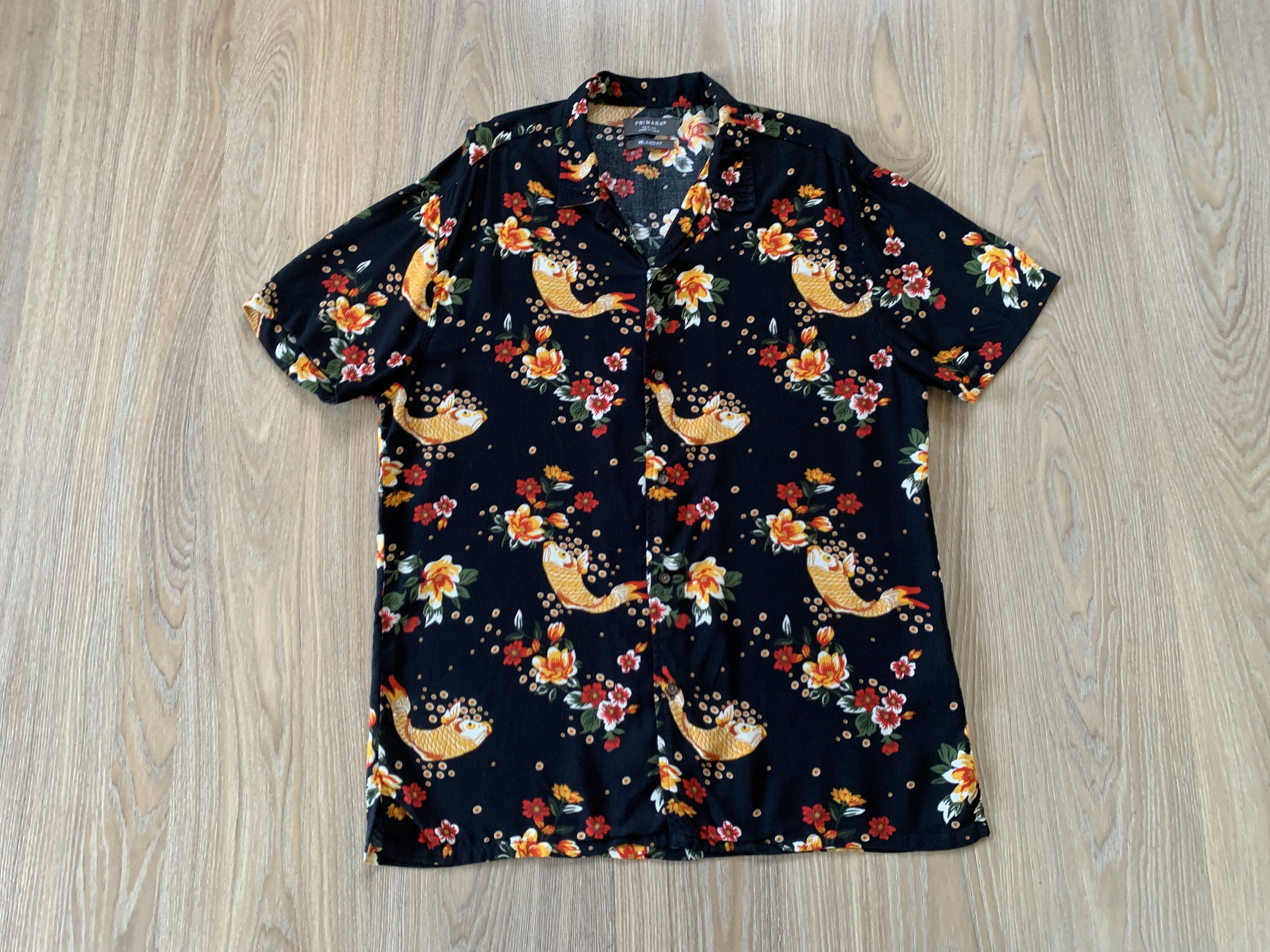 Other Primark Golden Fish Printed Hawaiian Shirt Size US M / EU 48-50 / 2 - 2 Thumbnail