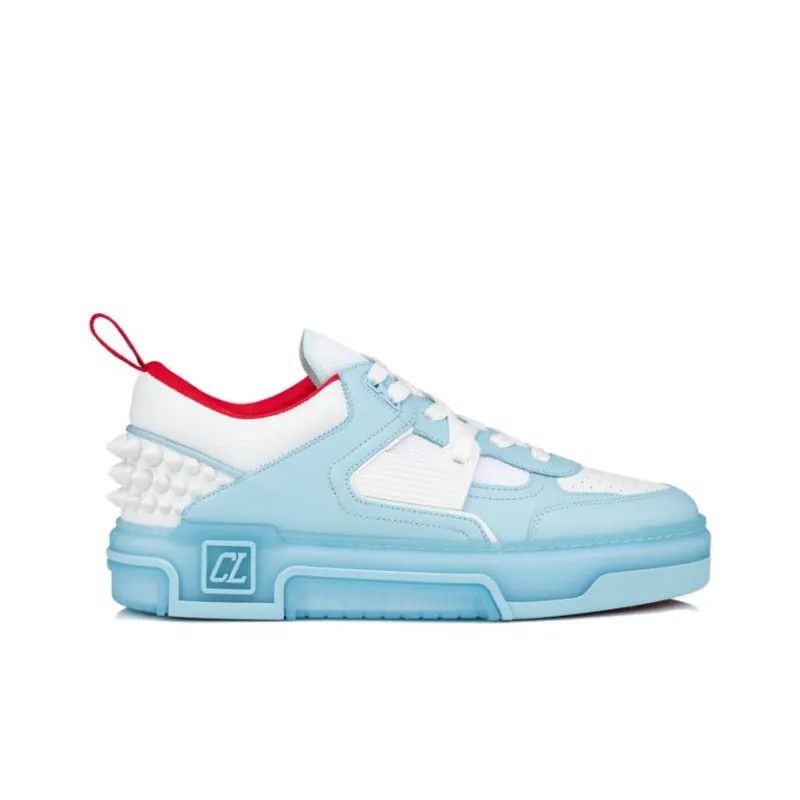 Christian Louboutin os11x0125 Astroloubi Spike-Heel Low-Top Sneakers White/Blue Size US 10 / EU 43 - 1 Thumbnail