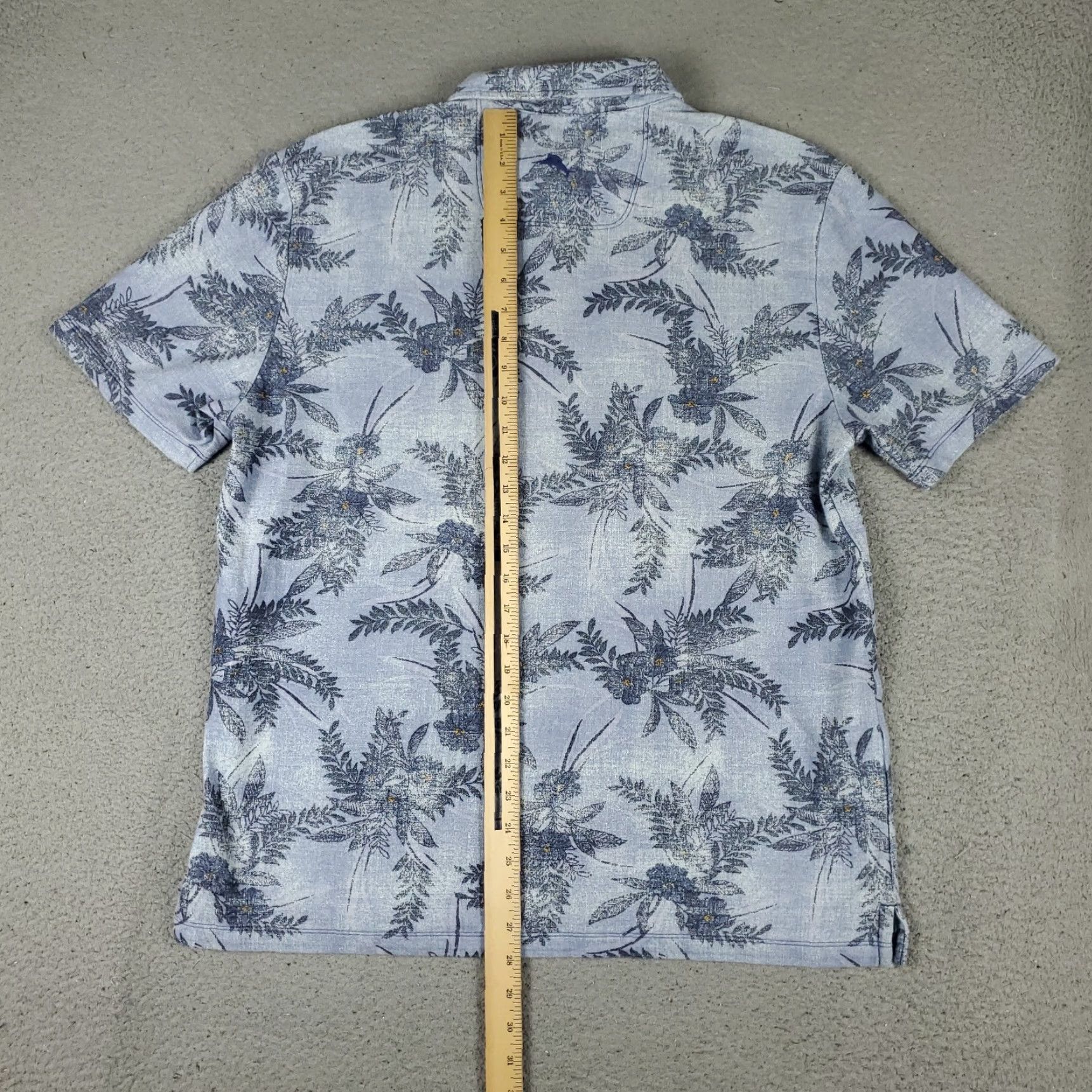 Tommy Bahama Tommy Bahama Polo Shirt Mens Large Blue Leaf Print Golf Casual Short Sleeve Shirt Mens L Blue Leaf Print Polo Size US L / EU 52-54 / 3 - 4 Thumbnail