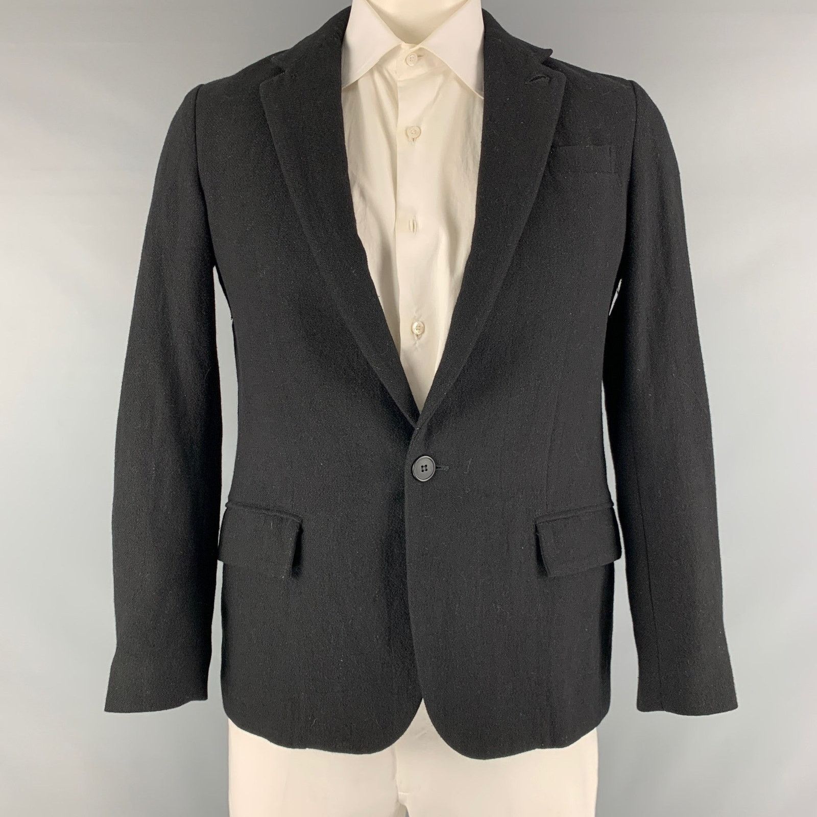Superfine SUPERFINE Shimmery Polyester Single Button Sport Coat Size 42R - 1 Thumbnail
