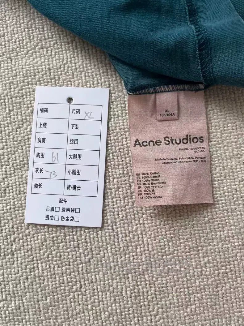 Acne Studios Acne Studios Micro Logo Solid Color Cotton Casual Short Sl Size XL / US 12-14 / IT 48-50 - 4 Thumbnail