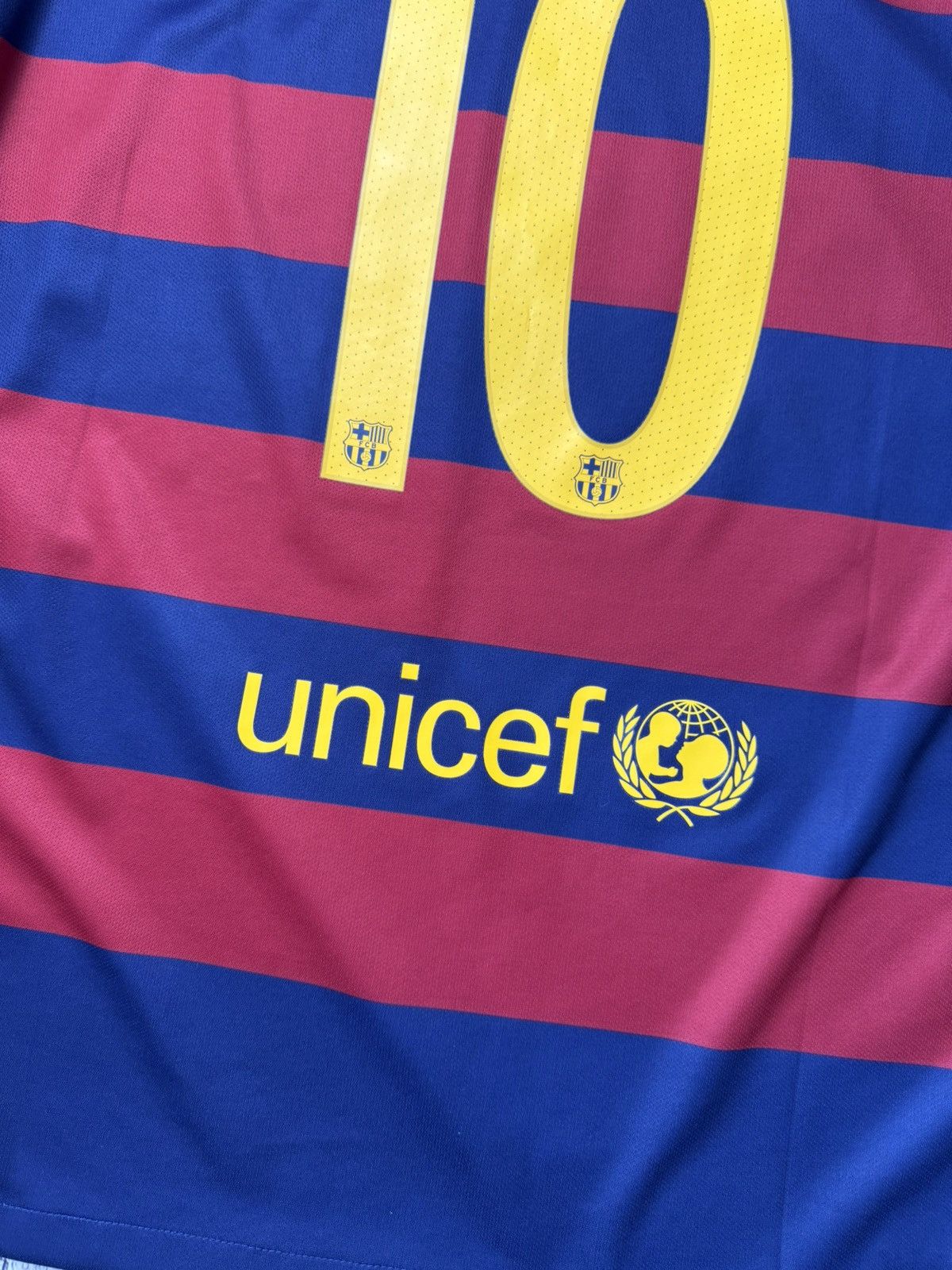 FC BARCELONA SPAIN 2016 HOME FOOTBALL SHIRT JERSEY #10 Messi