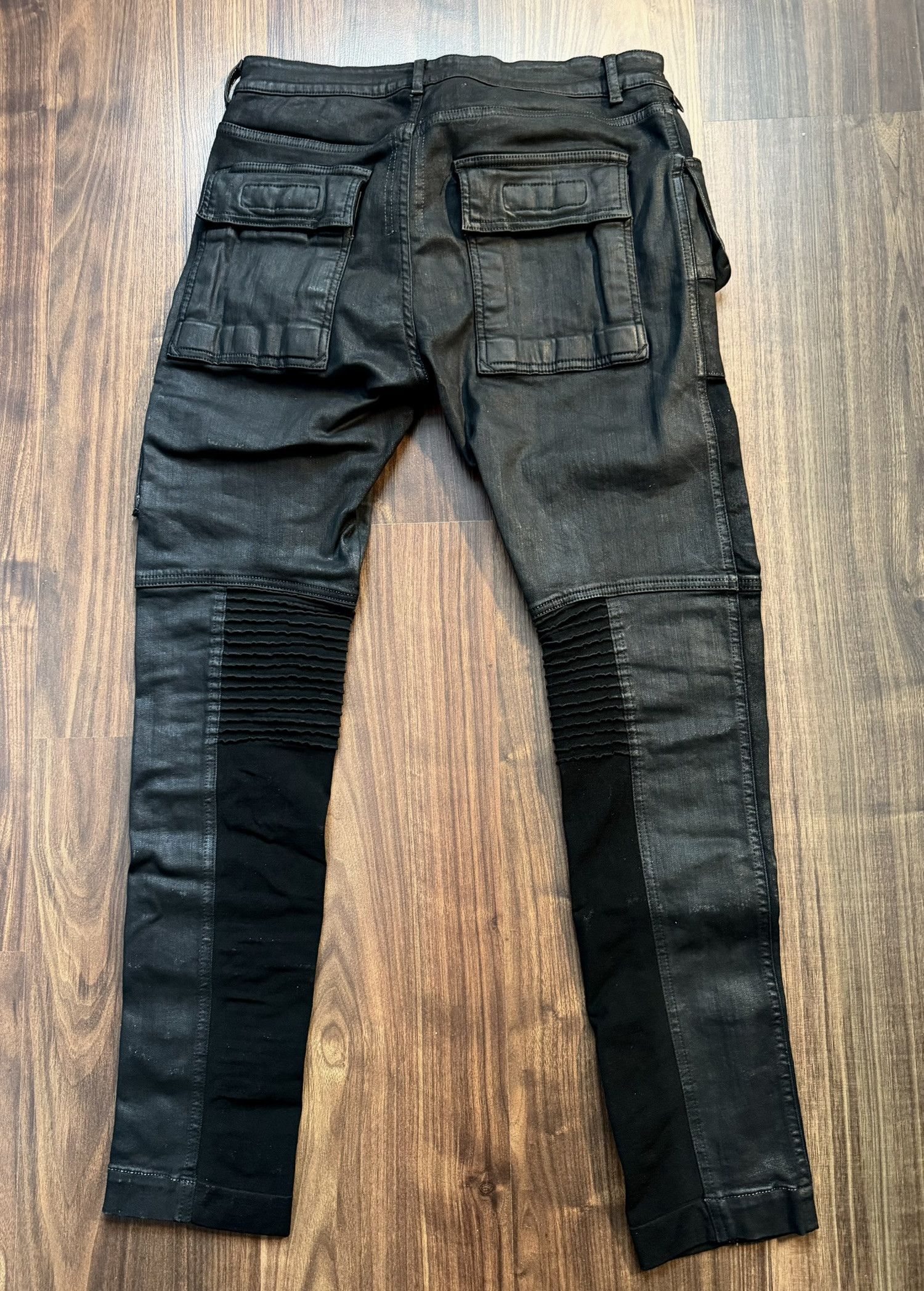 Rick Owens Drkshdw Rick Owens FW15 Memphis Waxed Cargo Denim Size 31 Size US 31 - 7 Thumbnail