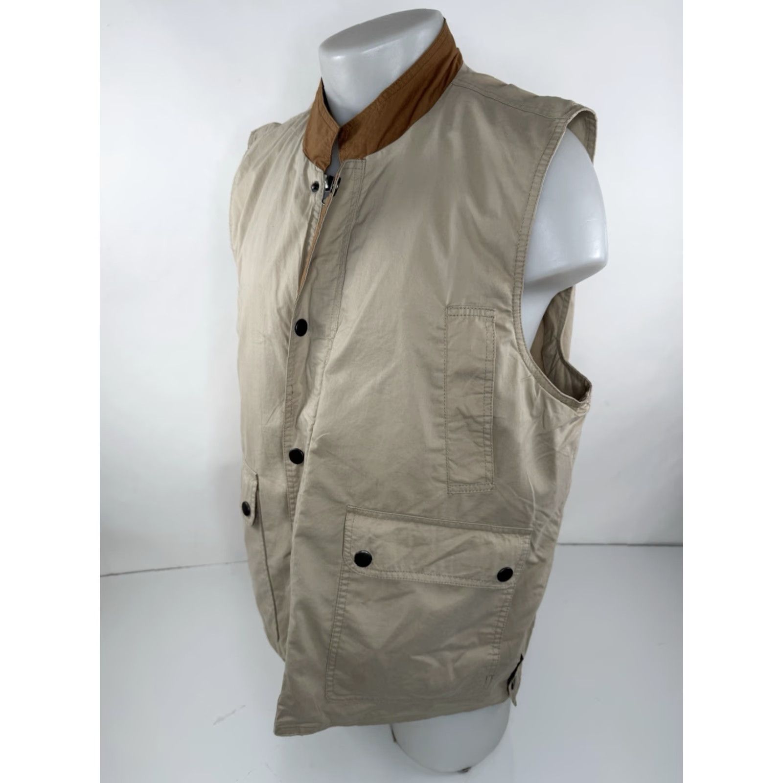 Vintage KING RANCH CONCEAL CARRY Mens L Vest Shirt Zip Tan Western Jacket? Size US L / EU 52-54 / 3 - 3 Thumbnail