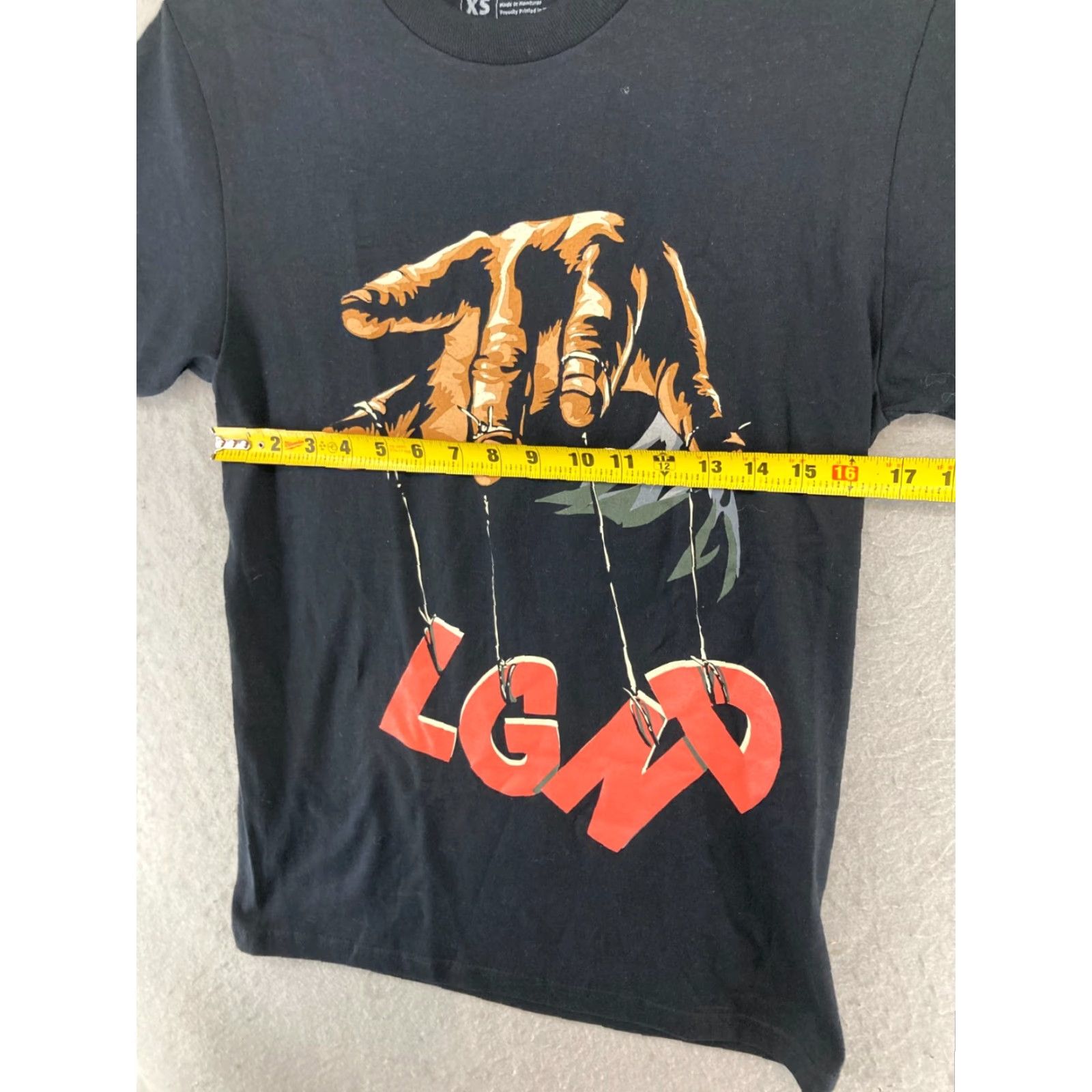 Vintage LGND Mens Band TShirt XS Black Puppet USA PRINTED Shirt XS Mens Black Band LGND Supply Co Size US XS / EU 42 / 0 - 2 Thumbnail