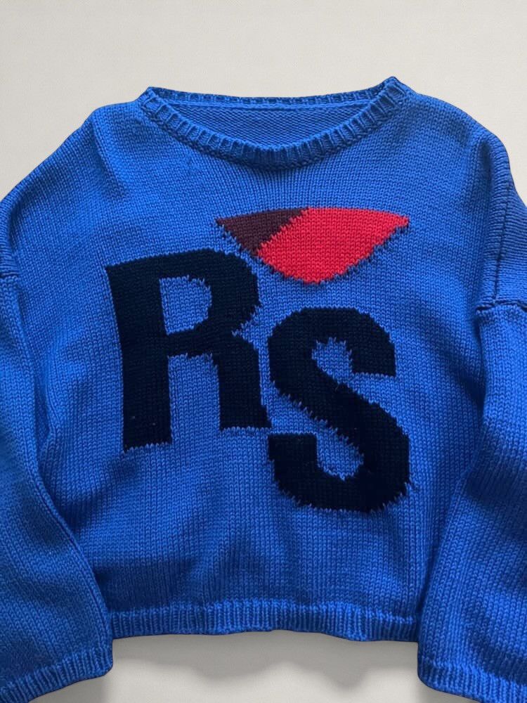 Raf Simons Raf simons blue RS sweater Size US M / EU 48-50 / 2 - 2 Thumbnail