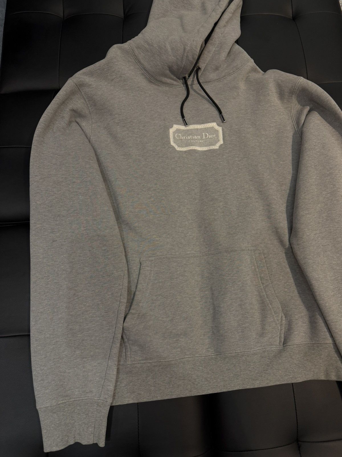 Dior Size L - Dior Couture Hooded Sweatshirt Grey Size US L / EU 52-54 / 3 - 2 Thumbnail