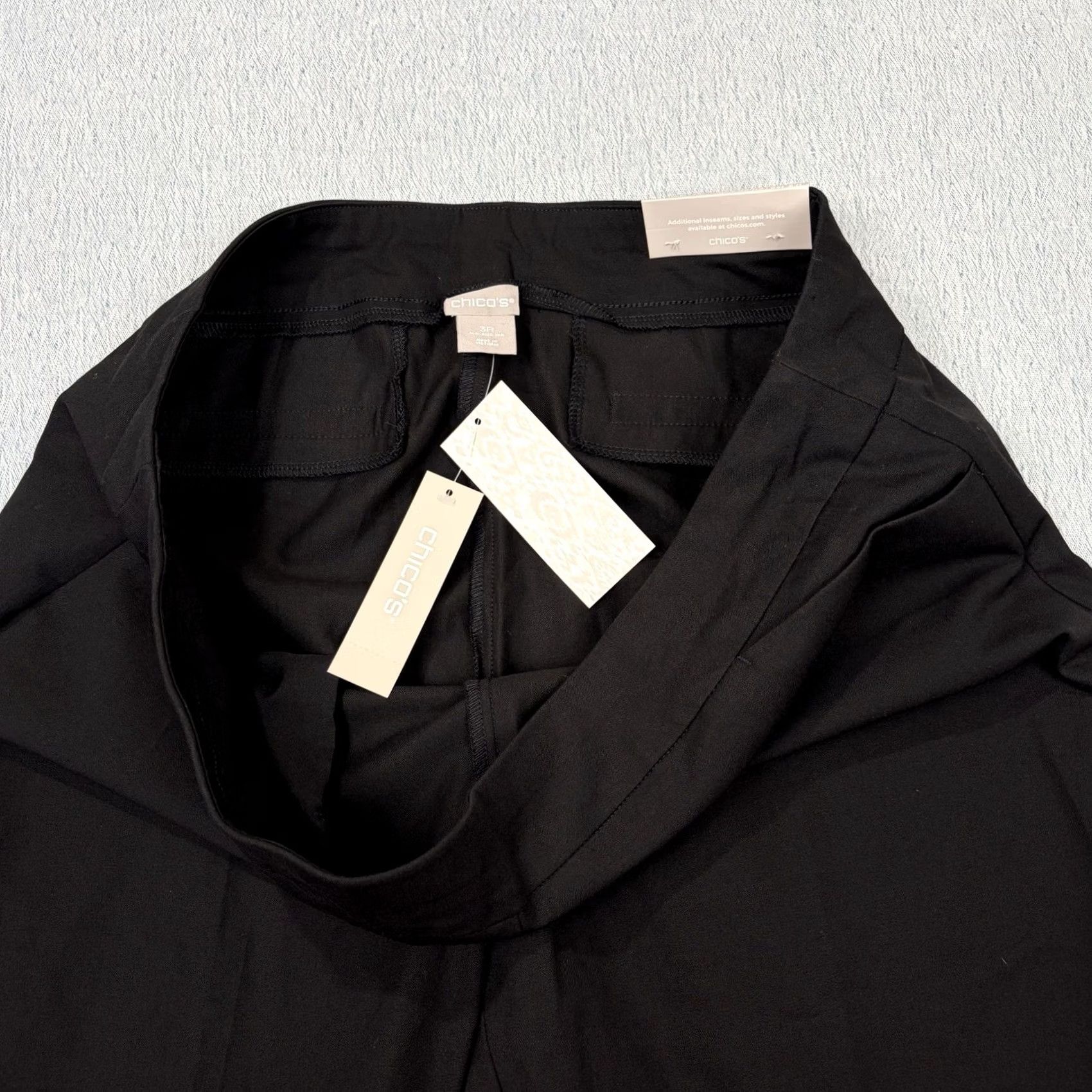 Vintage Chico'S Womens Secret Bootcut Pants Black Flat Front Trousers - NWT Size 38" / US 16 / IT 52 - 6 Thumbnail
