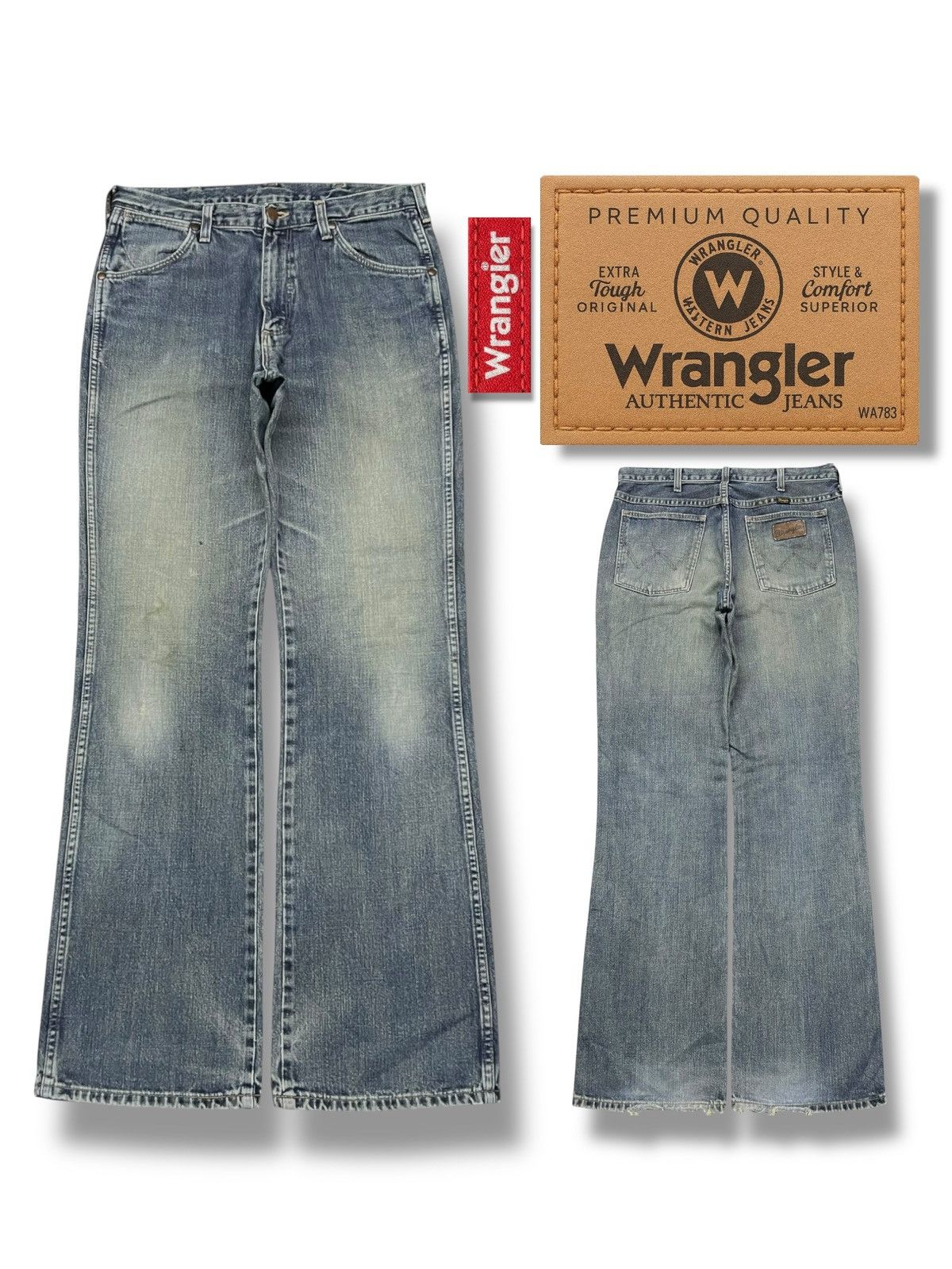 Wrangler Vintage Wrangler Japan - Faded Wash, Boocut Wide Leg Jeans Size US 32 / EU 48 - 1 Thumbnail