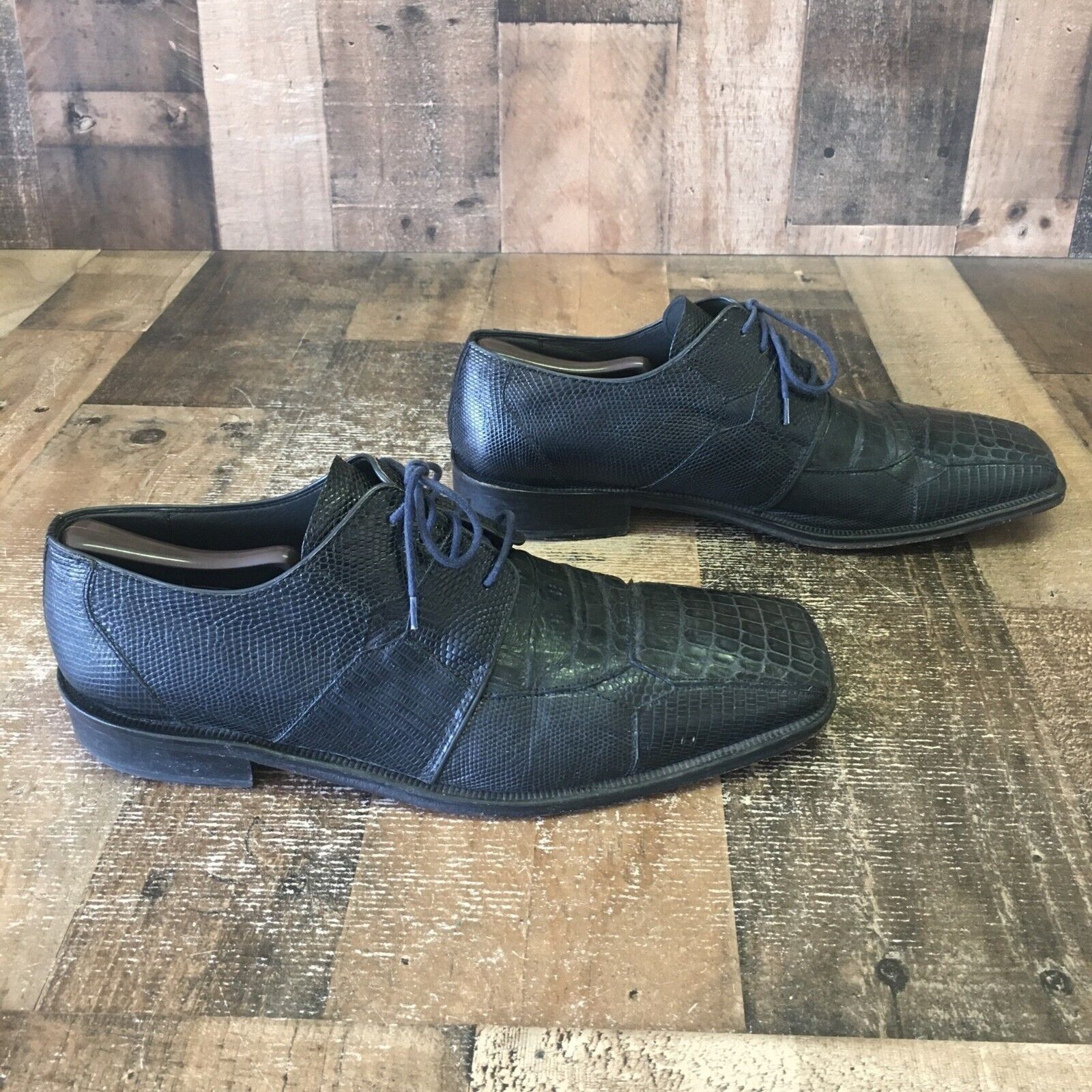 David Eden David Eden Crocodile Oxford Square Toe Shoes Mens 11.5 Size US 11.5 / EU 44-45 - 9 Thumbnail