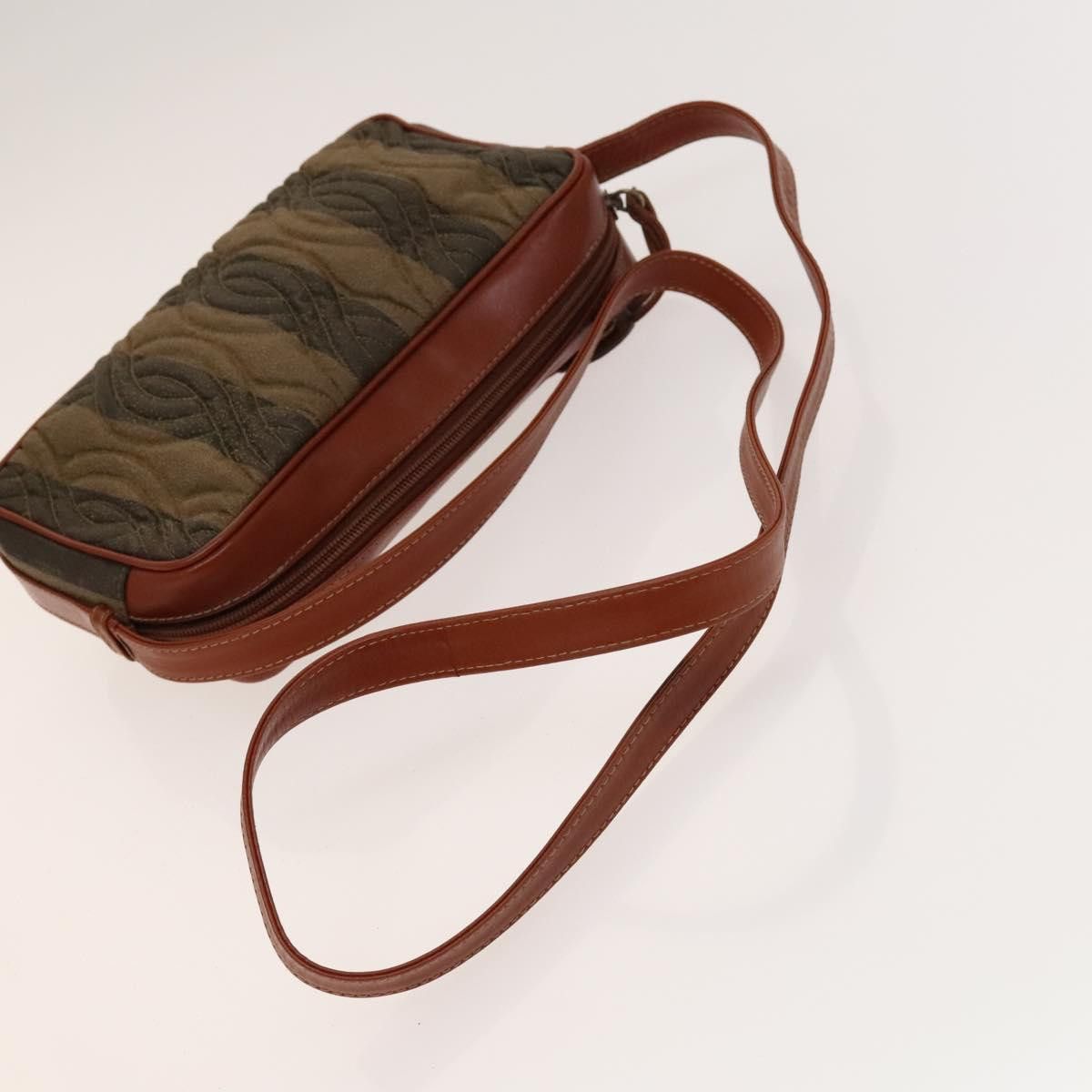 Fendi FENDI Pecan Canvas Shoulder Bag Coated Canvas Black Brown Size ONE SIZE - 7 Thumbnail