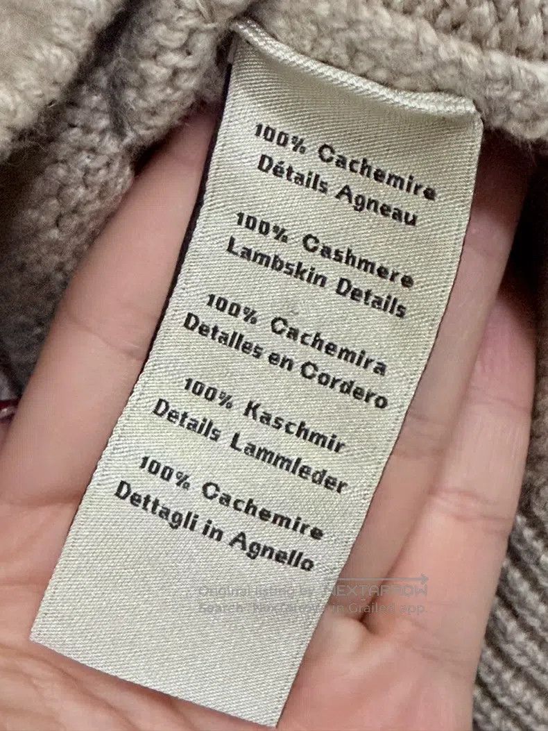 Hermes Hermes Full cashmere knitted cardigan with leather patches Size XL / US 12-14 / IT 48-50 - 3 Thumbnail