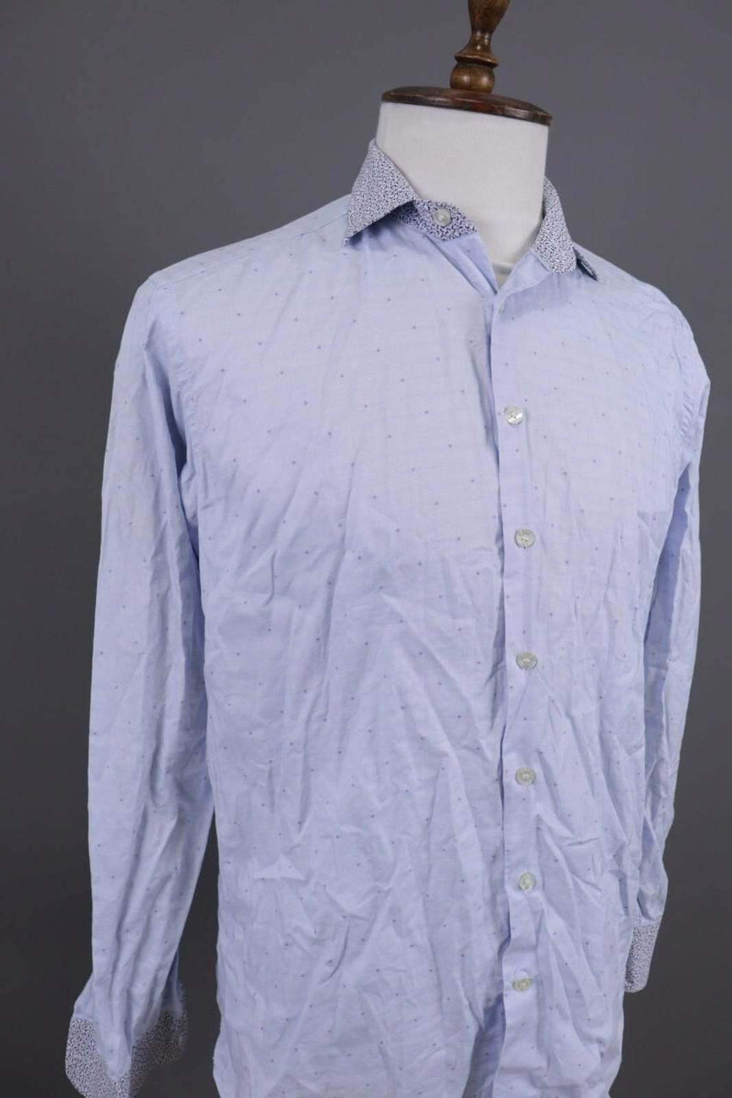 Etro Etro Milano Blue Paisley Button Down Shirt Size 41 Size US M / EU 48-50 / 2 - 7 Thumbnail