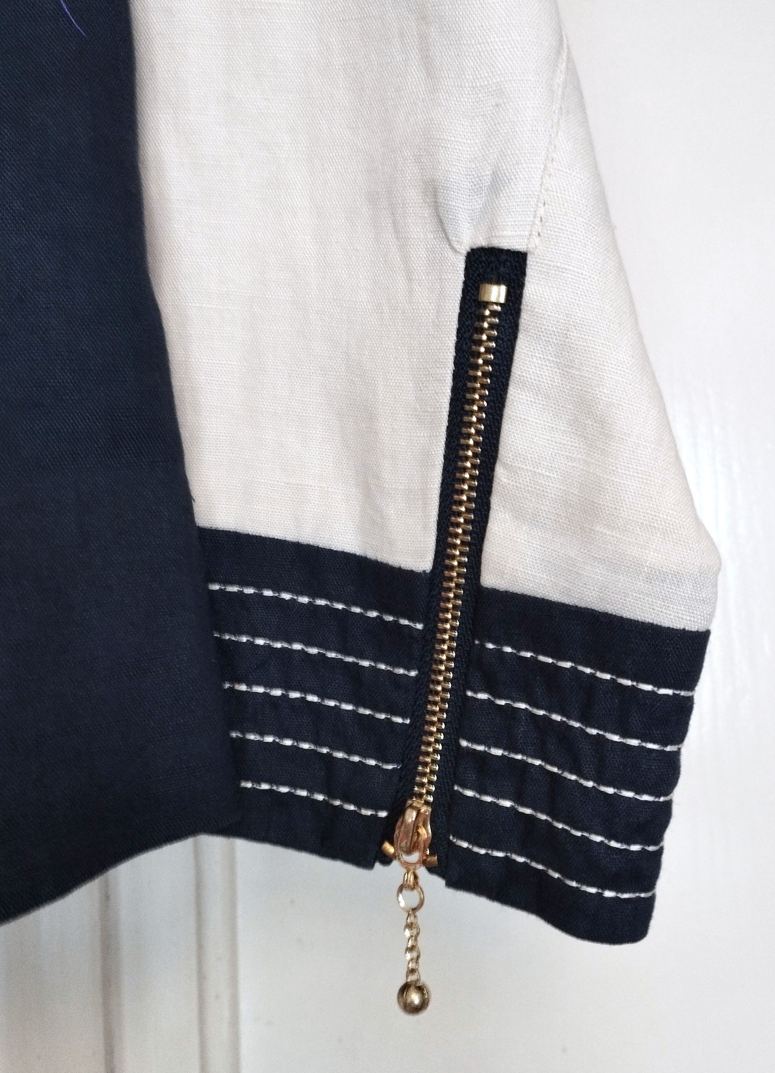 Designer René Derhy Veste Lin Soirée Céremonie T XS/S Size XS / US 0-2 / IT 36-38 - 5 Thumbnail