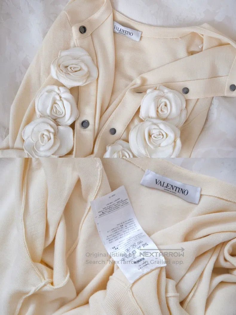 Valentino Valentino Cream umbrella pendulum crew neck detachable thr Size S / US 4 / IT 40 - 8 Thumbnail