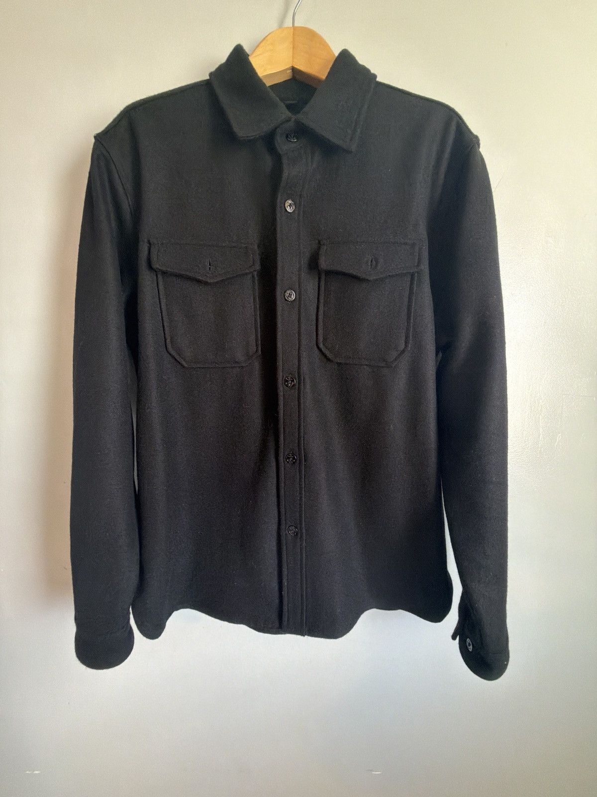 Schott Schott NYC CPO Shirt - 20oz Wool Blend - Black - Large Size US L / EU 52-54 / 3 - 1 Thumbnail