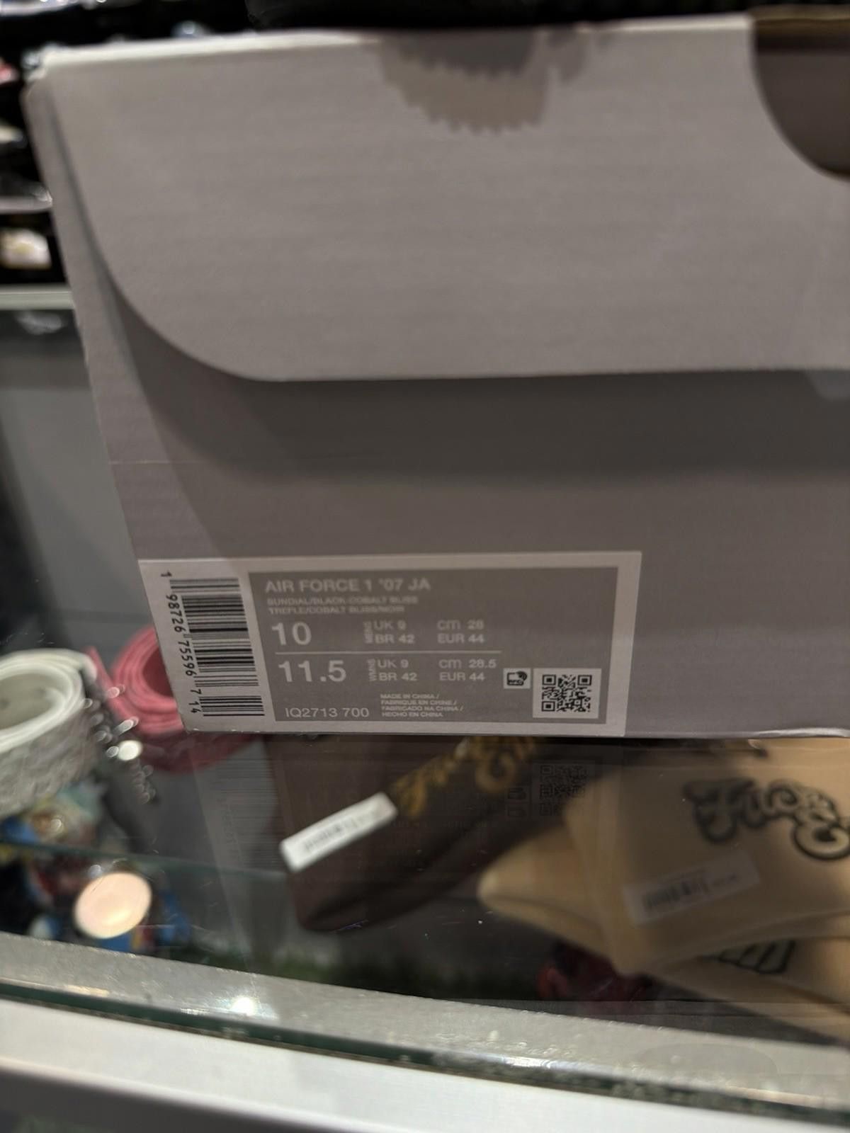 Nike Size 10 - Nike Air Force 1 ‘07 JA IQ2713 700, Brand New Size US 10 / EU 43 - 12 Thumbnail