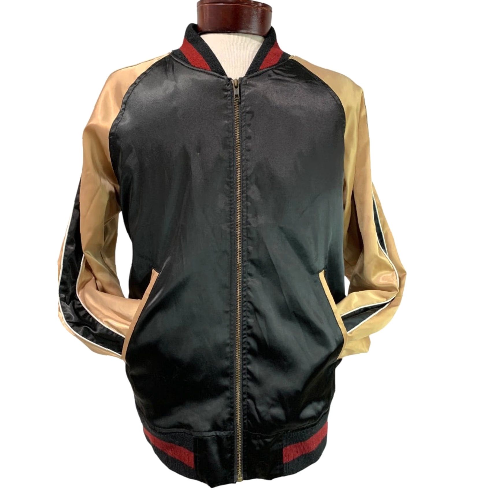 Vintage VINTAGE Stussy World Tour 35 Black Unisex Bomber Jacket M 1990s Coat Mens Womens Size M / US 6-8 / IT 42-44 - 4 Thumbnail