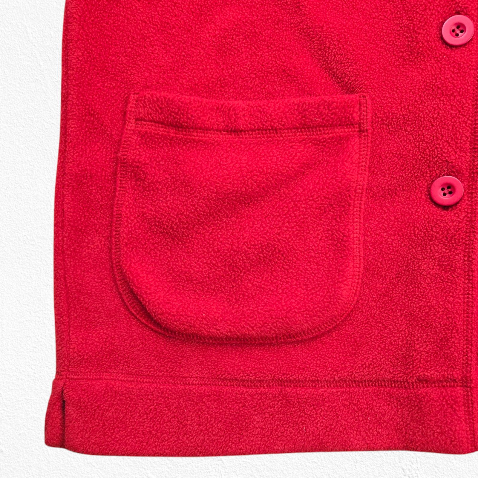 Cabin Creek Y2K Cherry Red Button Down Fleece Jacket Size Medium Size M / US 6-8 / IT 42-44 - 5 Thumbnail