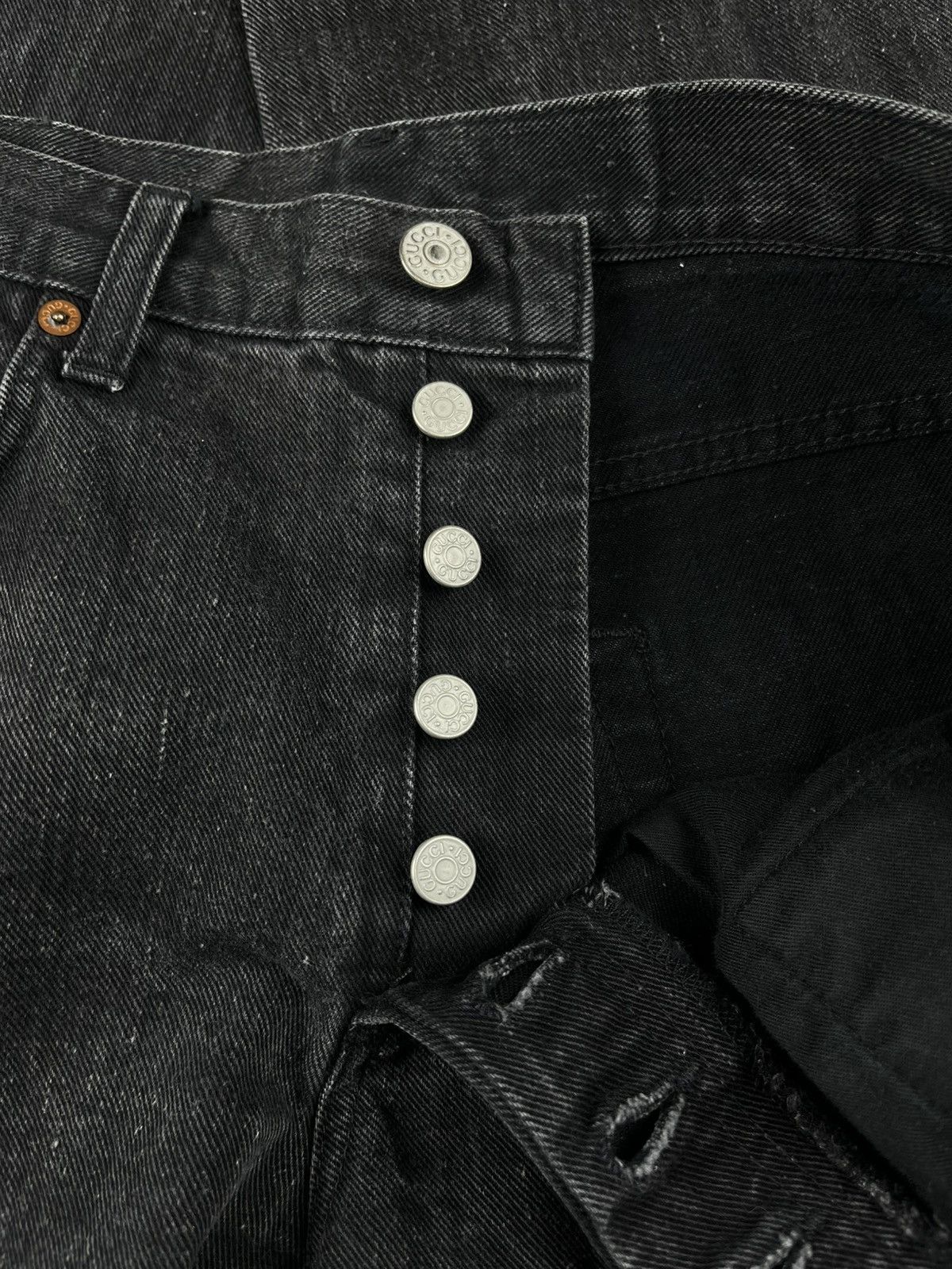 Gucci Gucci Tom Ford Leather Patch Slim Leg Denim Jeans Size US 30 / EU 46 - 6 Thumbnail