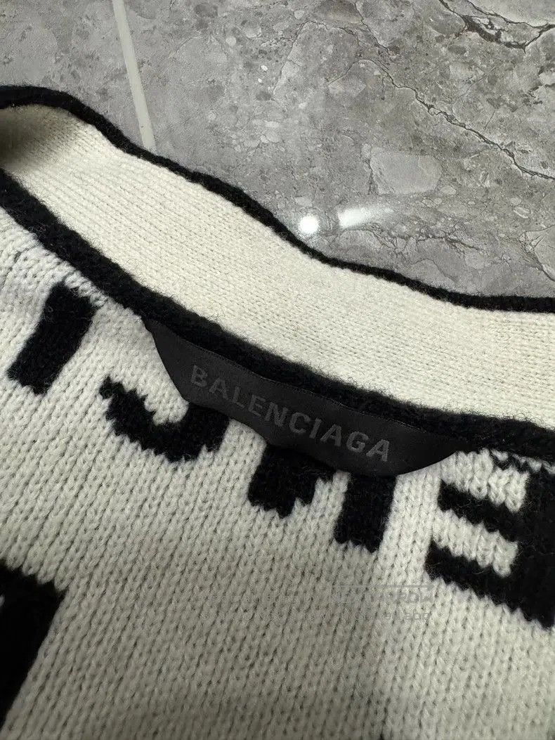Balenciaga Balenciaga Logo Wool Blend Cardigan. Size US M / EU 48-50 / 2 - 2 Thumbnail