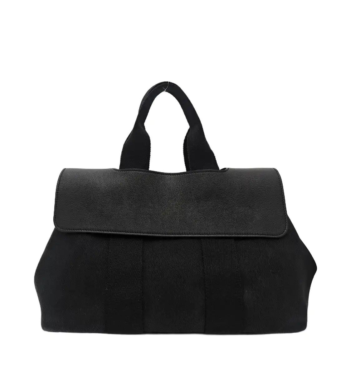 Hermes Hermes Valparaiso black canvas handbag silver hardware sub-pocket Size ONE SIZE - 1 Thumbnail