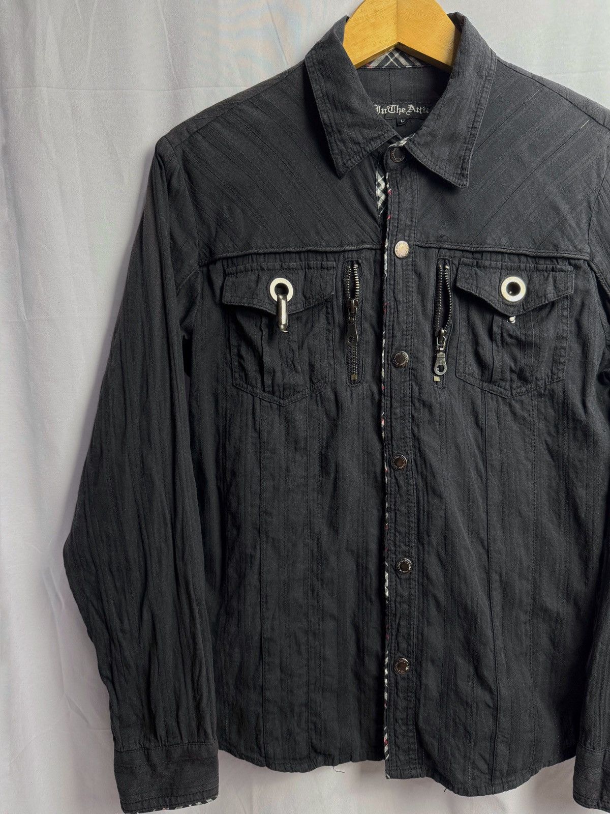 If Six Was Nine × Japanese Brand × Le Grande Bleu (L.G.B.) In The Attic Ifsix Style Long Shirt Size US M / EU 48-50 / 2 - 2 Thumbnail