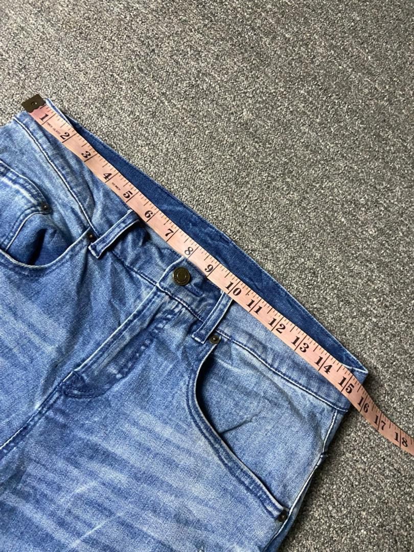 Japanese Brand Black Brain Two Tone Slim Fit Jeans (175) Size US 31 - 6 Thumbnail