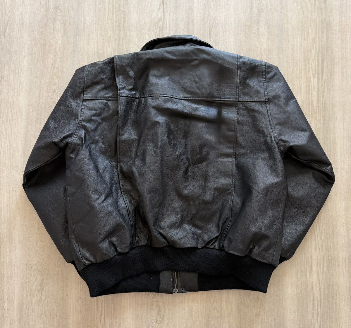 Vintage Vintage Burks Bay Exxon Mobile Leather Bomber Jacket Sz XL Size US XL / EU 56 / 4 - 3 Thumbnail