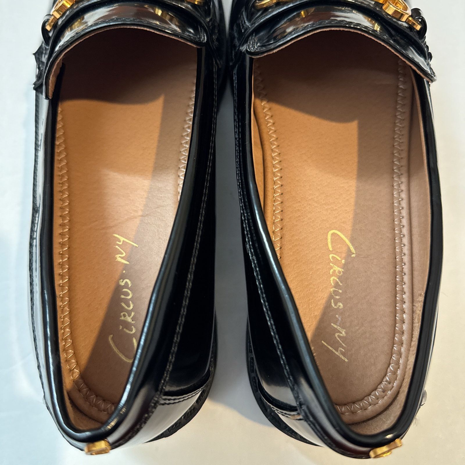 Sam Edelman Circus NY by Sam Edelman Deana Lug Sole Loafers Black Patent Size US 10 / IT 40 - 6 Thumbnail