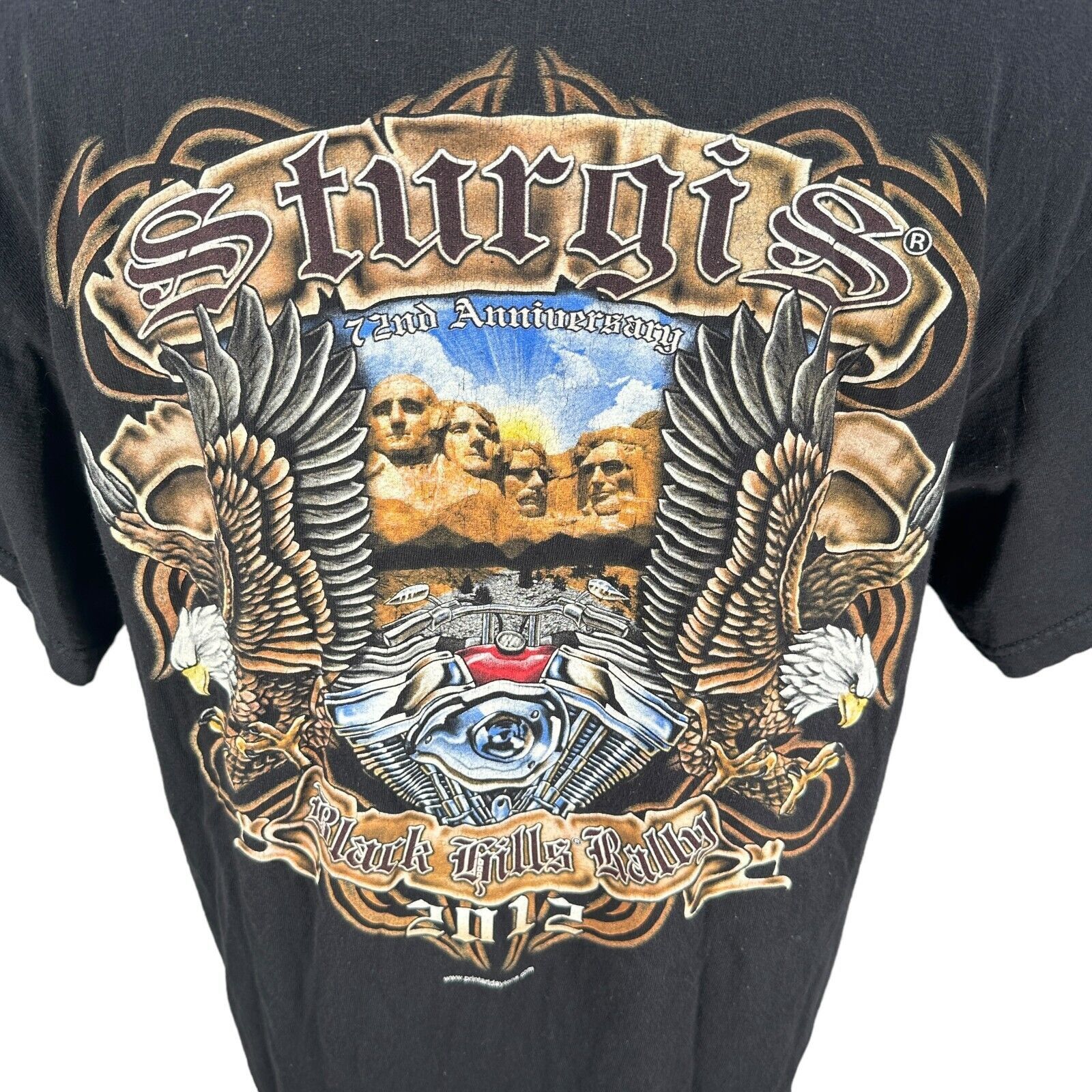 Delta Sturgis 2012 T-Shirt Men XL Black Cotton Hills Rally Biker Size US XL / EU 56 / 4 - 5 Thumbnail