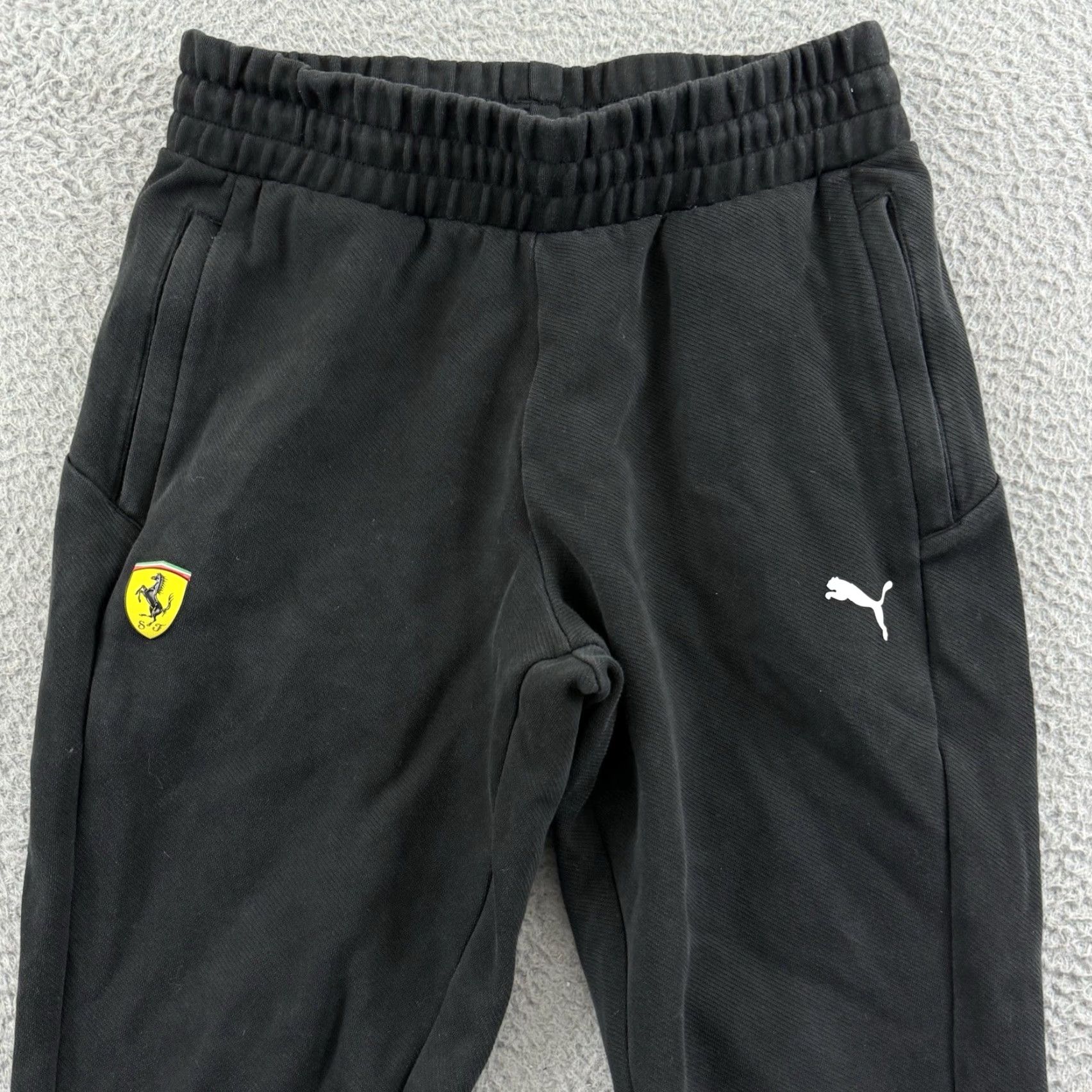 Ferrari Ferrari Scuderia Sweatpants Men's M Black Drawstring Pockets Size US 31 - 3 Thumbnail
