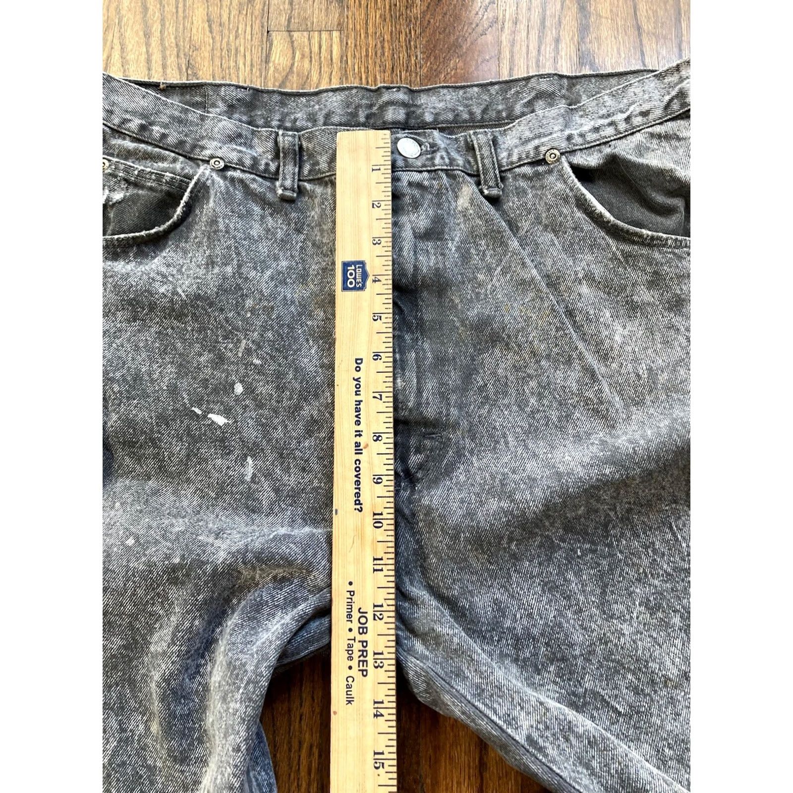 Wrangler VINTAGE Wrangler Jeans Mens 40x32 (fits 35x30) Acid Washed Gray USA Made Grunge Size US 40 / EU 56 - 5 Thumbnail