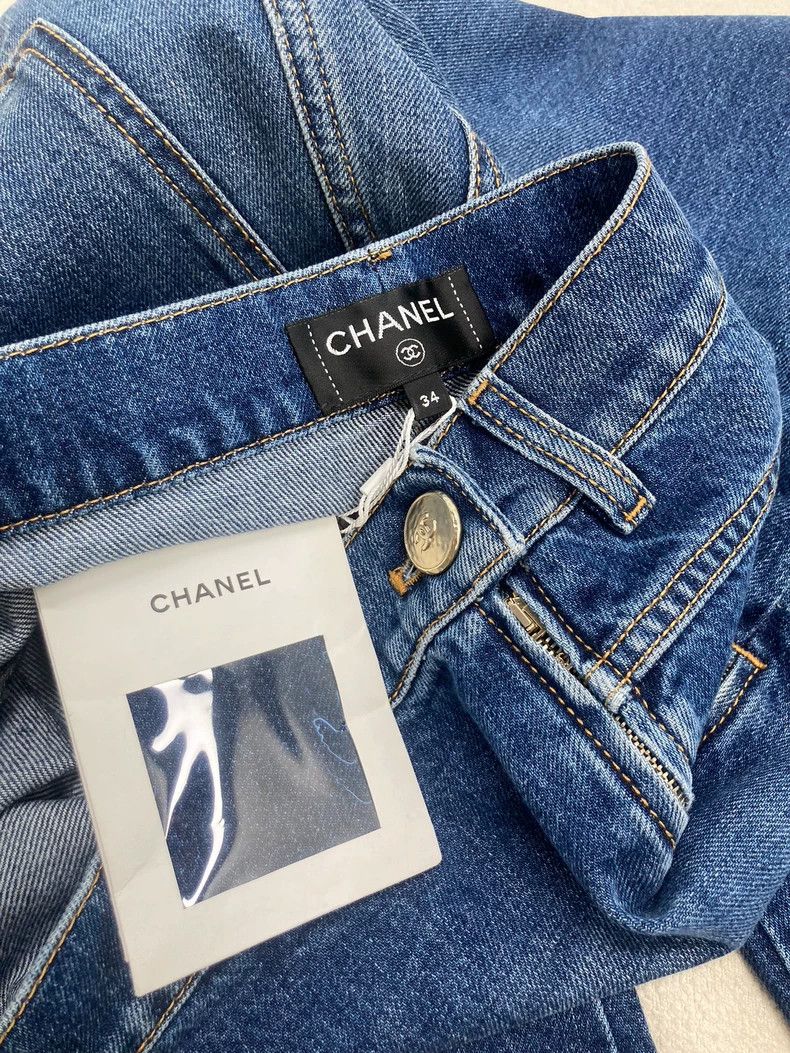 Chanel Chanel 24K blue wide-leg jeans Size 42" / US 20 - 4 Thumbnail