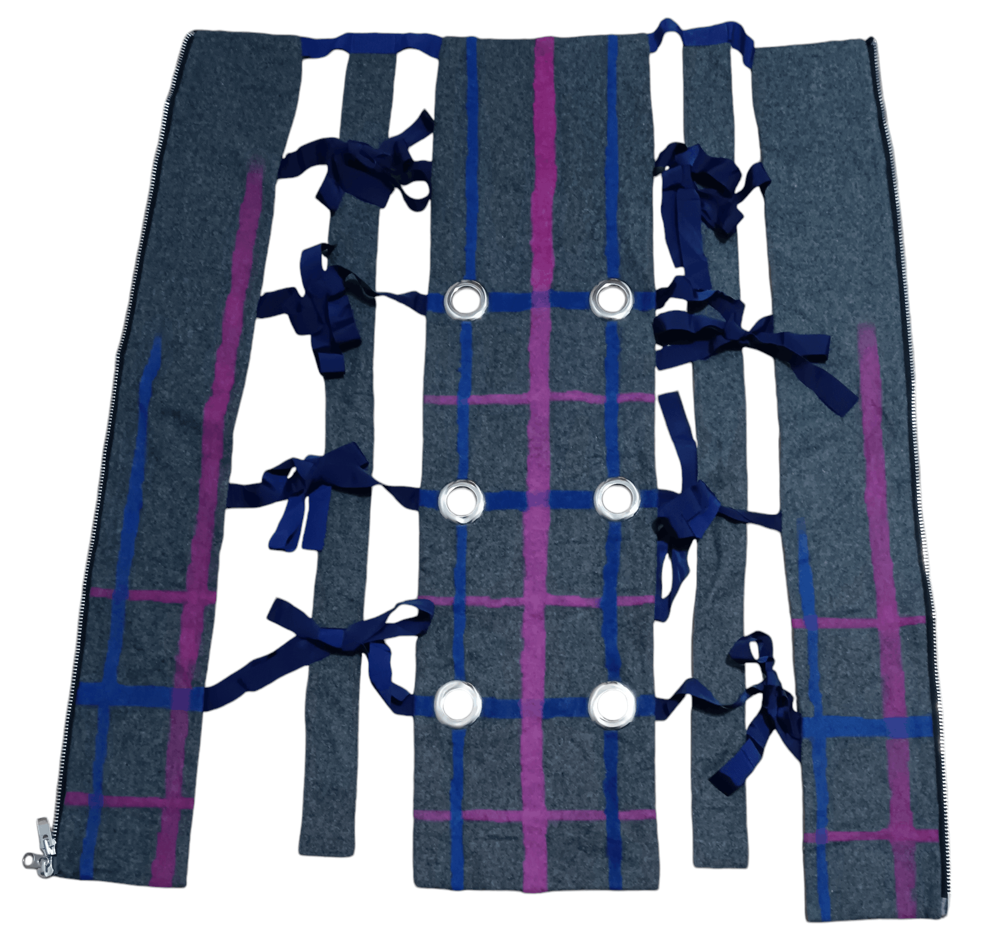 Seditionaries CUSTOM EMOPUNK BONDAGE MULTICOLOURED WOOL JACKET AND SKIRT Size L / US 10 / IT 46 - 8 Thumbnail