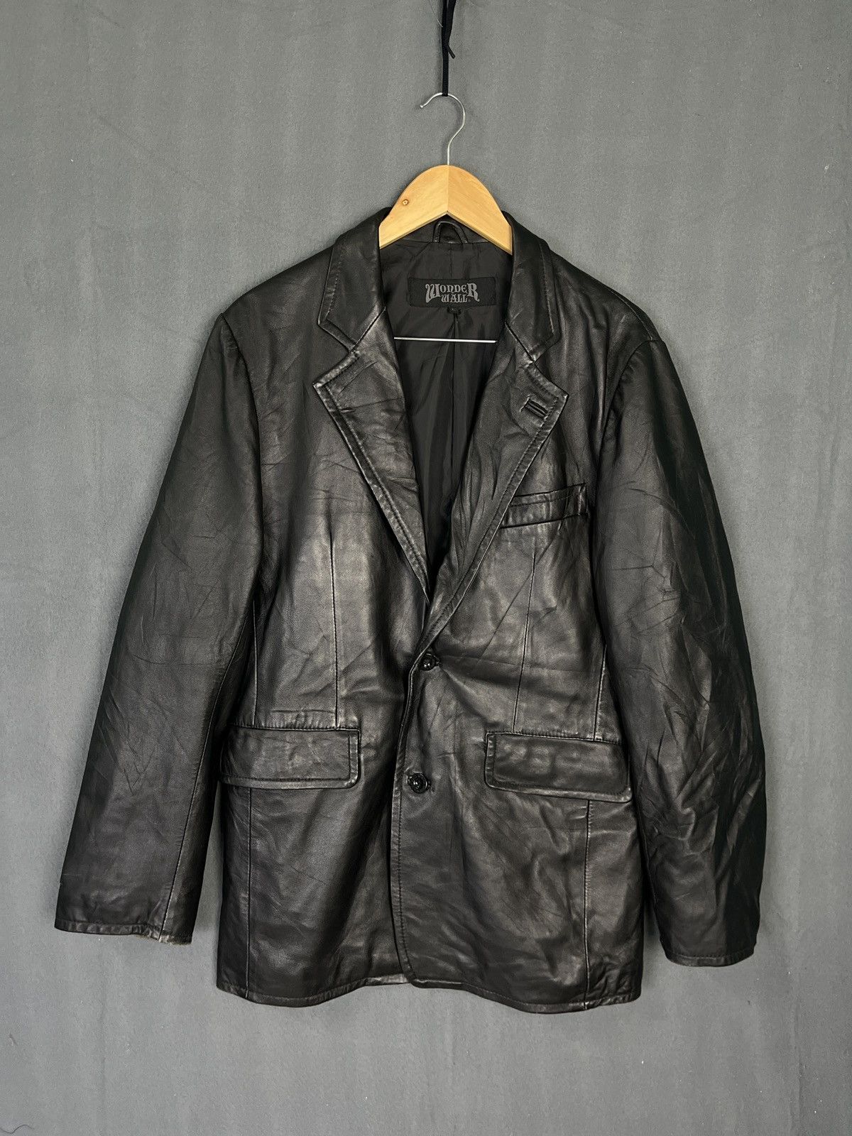 Genuine Leather Wonder Wall Leather Jacket Sheepskin Blazer Size US L / EU 52-54 / 3 - 1 Thumbnail