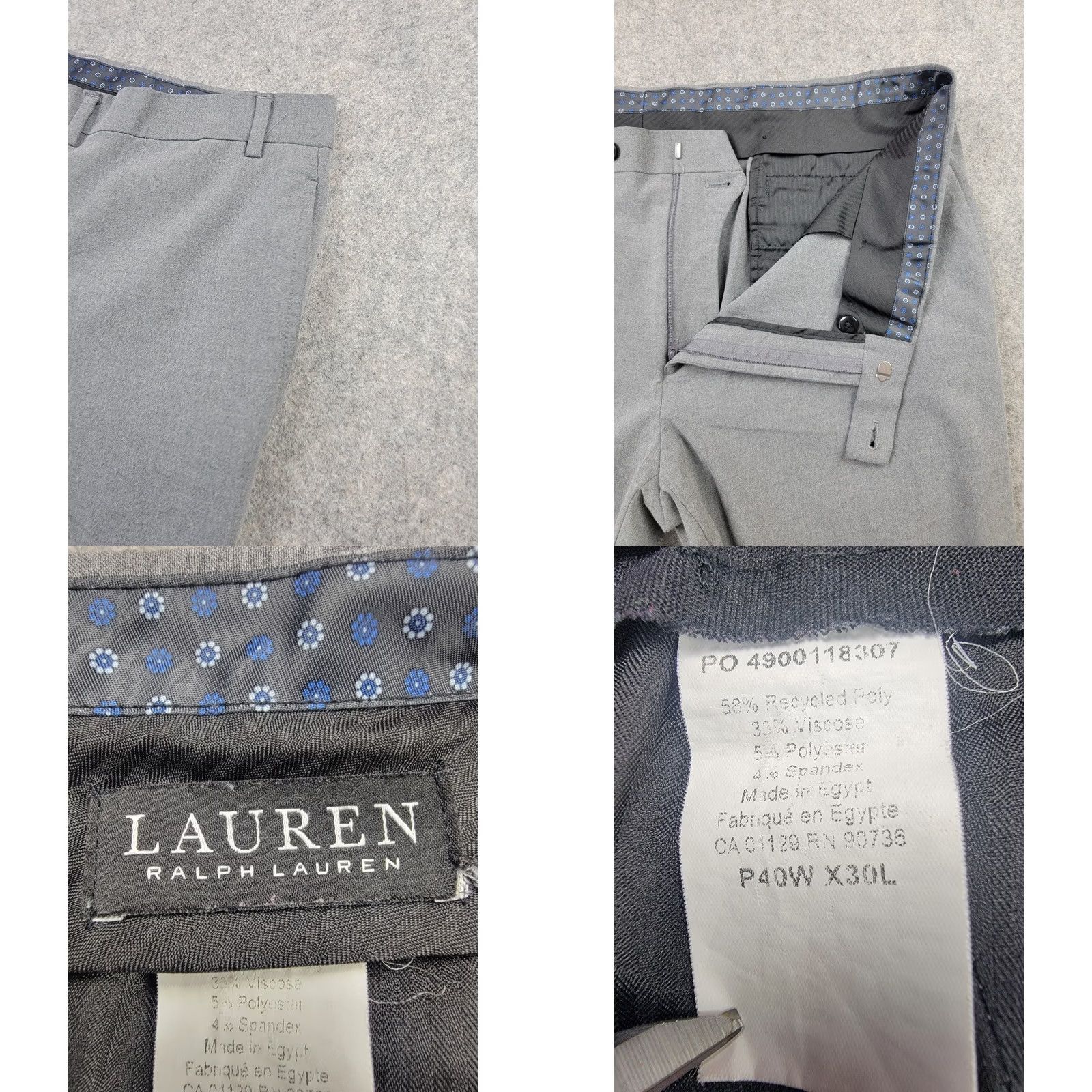 Ralph Lauren Lauren Ralph Lauren Dress Pants Mens 40x28 Gray Flat Front Straight Leg Dress Pants Mens Gray 40x28 City Preppy Wedding Mens Size US 40 / EU 56 - 8 Thumbnail
