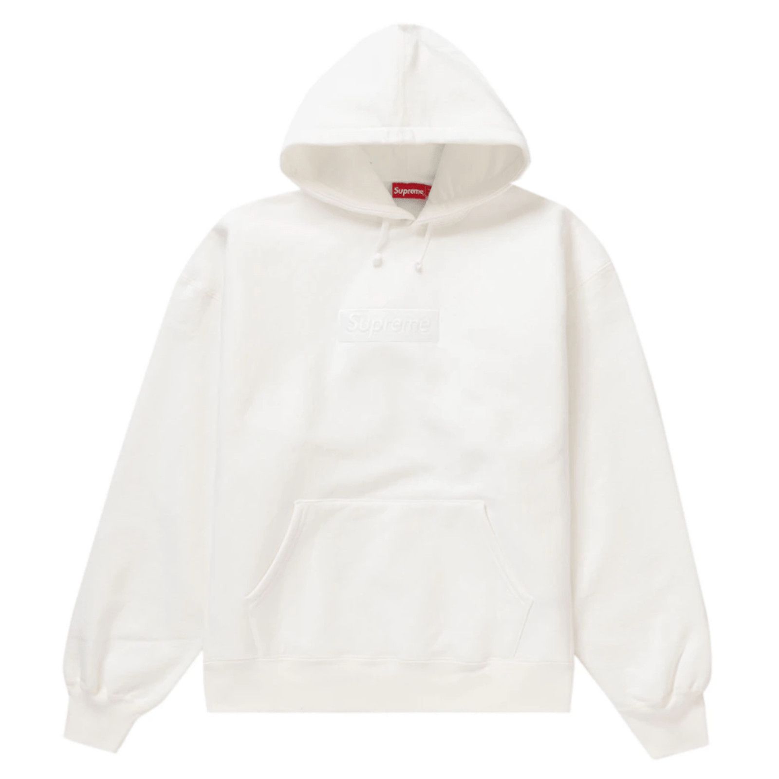 image of Supreme Box Logo Hooded Sweatshirt (Fw23) White, Men's (Size XL)