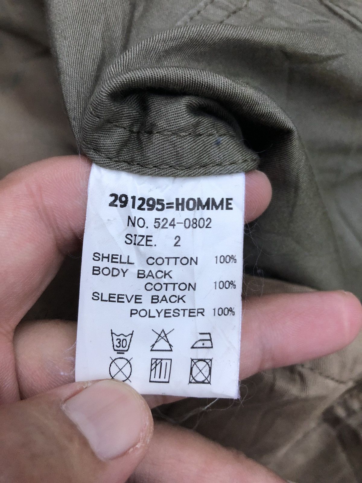 291295=Homme Vintage 291295 Homme Style Militiry Jacket Size US M / EU 48-50 / 2 - 13 Thumbnail
