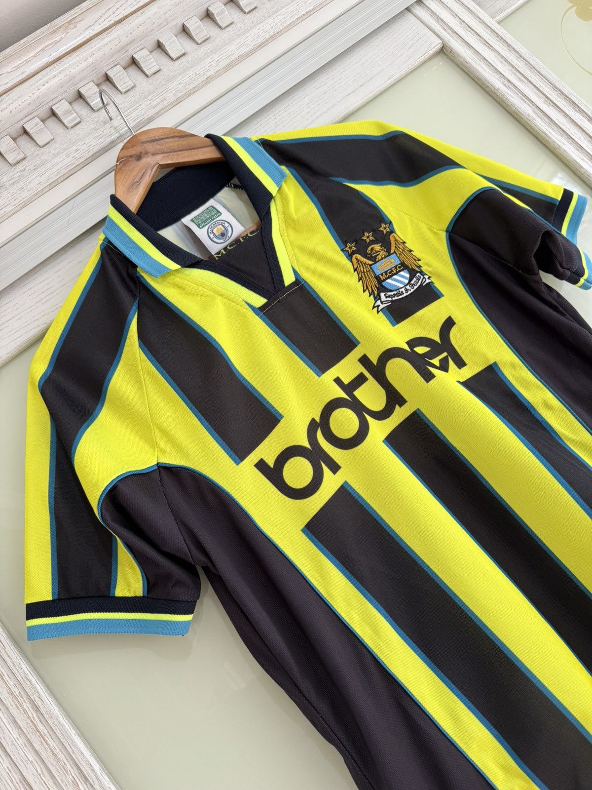 Vintage Vintage Manchester City 1998-1999 Soccer Score Draw Jersey Size US S / EU 44-46 / 1 - 5 Thumbnail