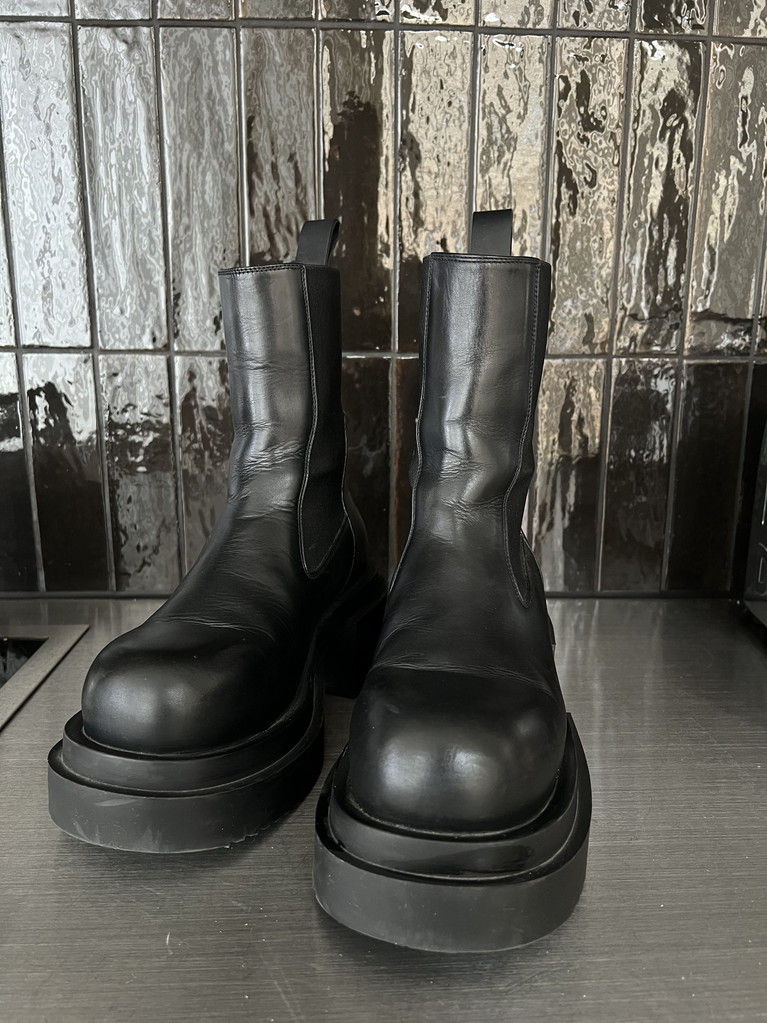 靴 RickOwens Beatle Bogun Leather Boots 44 Rick Owens Beatle Bogun leather ankle boots Rick Owens