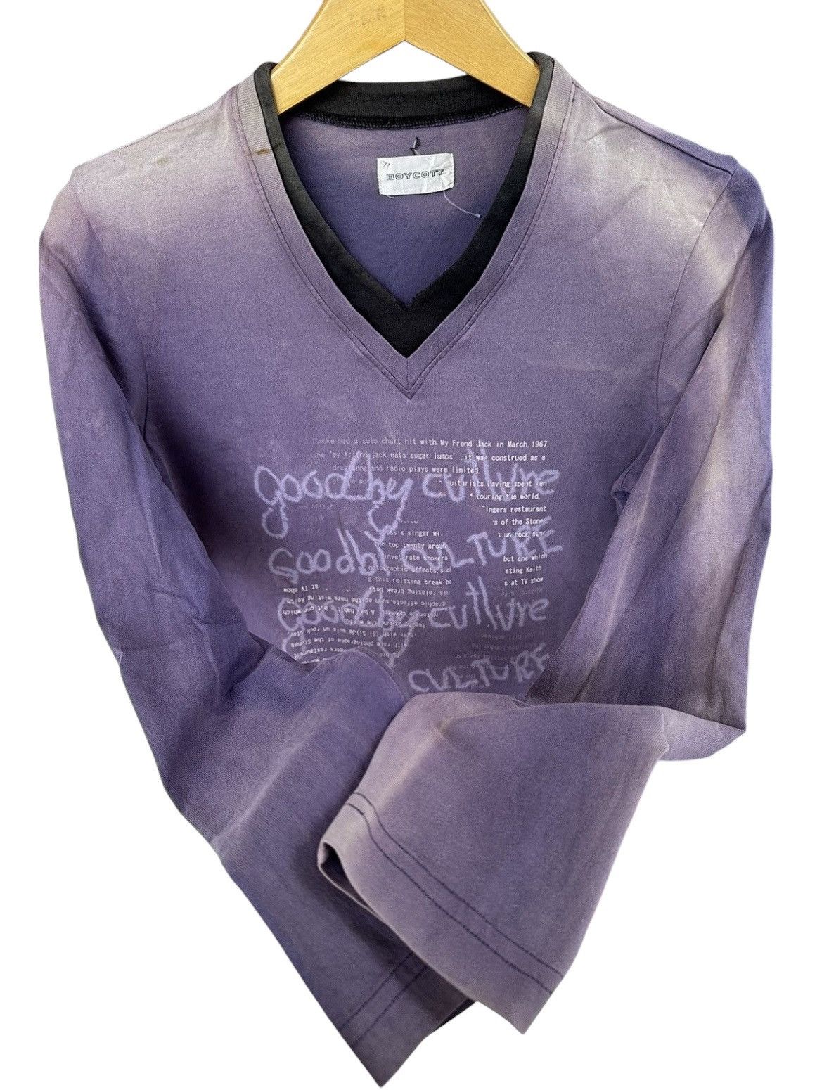Beauty Beast CRAZY TRASHED FADED BOYCOTT POEM DOUBLE COLLAR LONG SLEEVE Size US M / EU 48-50 / 2 - 3 Thumbnail