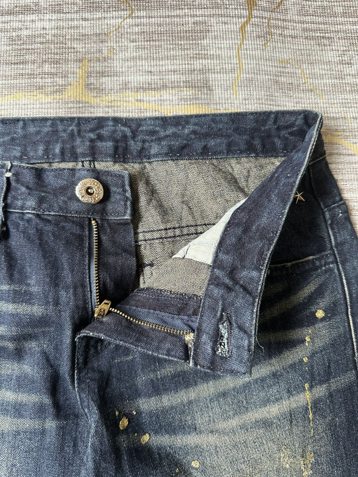 Japanese Brand FLARE Thirteen Japan Claw Marks Lowrise Design Denim Size US 29 - 12 Thumbnail