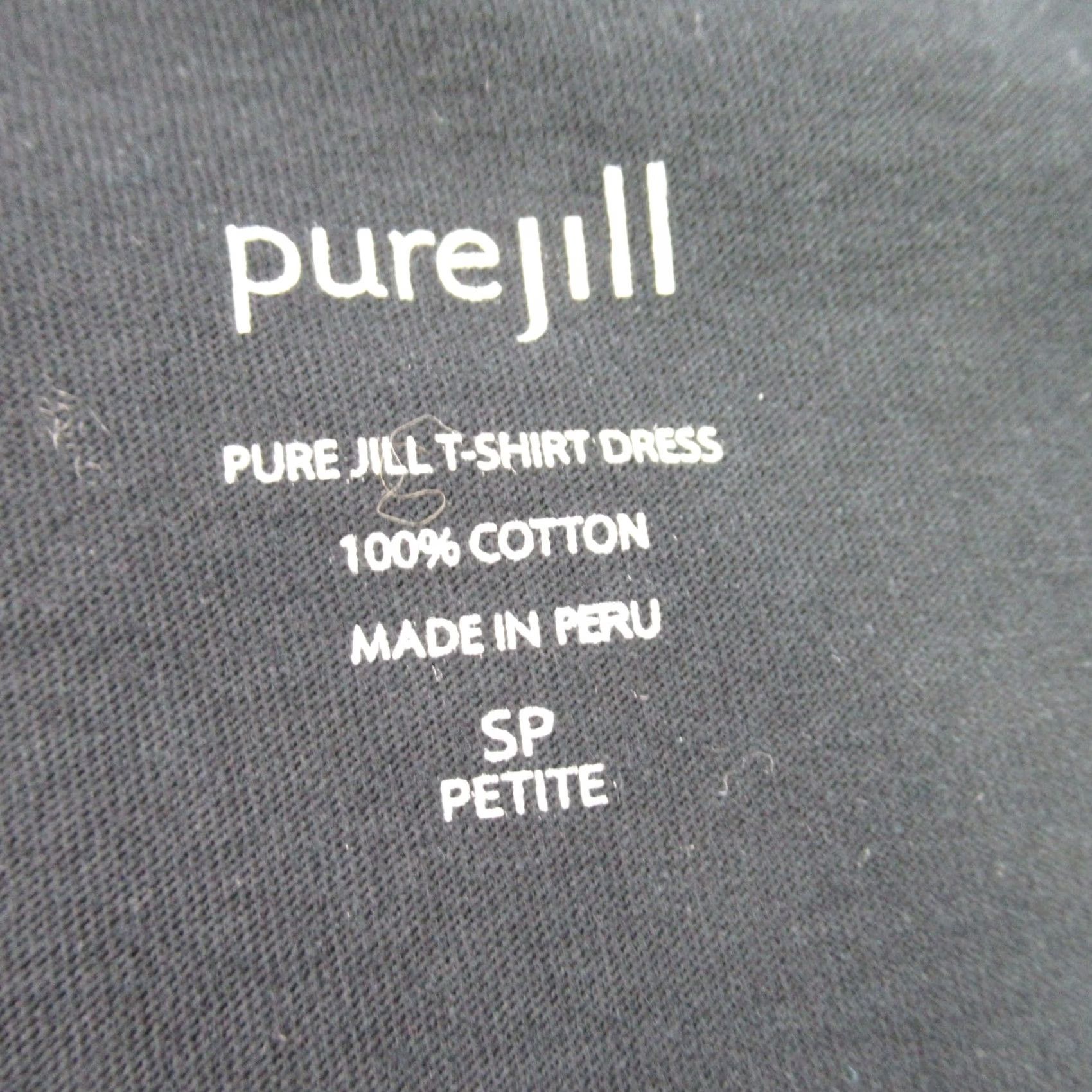 J. Jill J Jill Dress Womens Small Petite Short Sleeve Lightweight Black Casual V Neck Dress Size 28" / US 6 / IT 42 - 3 Thumbnail