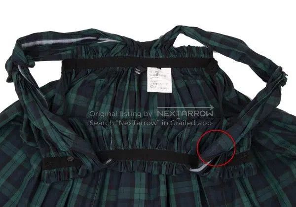 Comme des Garcons Comme Des Garcons Green Vintage Plaid Design Overalls Size S / US 4 / IT 40 - 6 Thumbnail